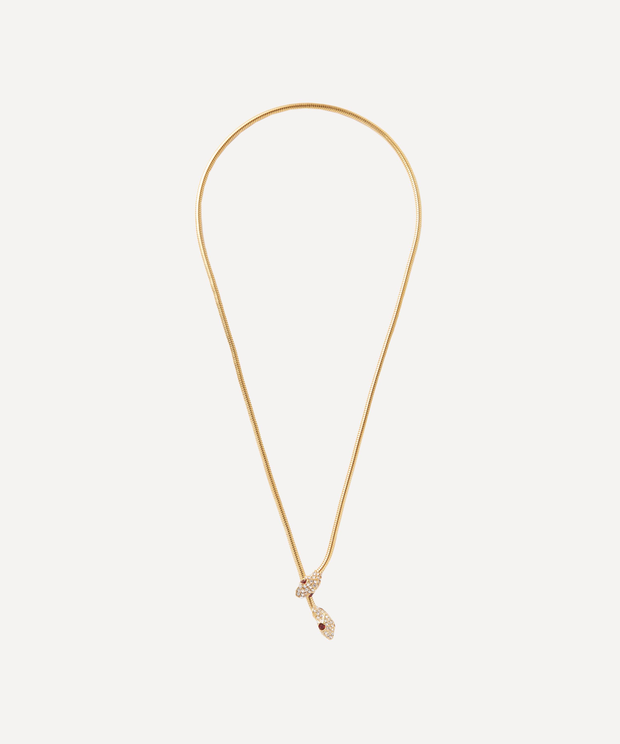 Kenneth Jay Lane -  Gold-Plated Snake Chain Lariat Necklace image number 0