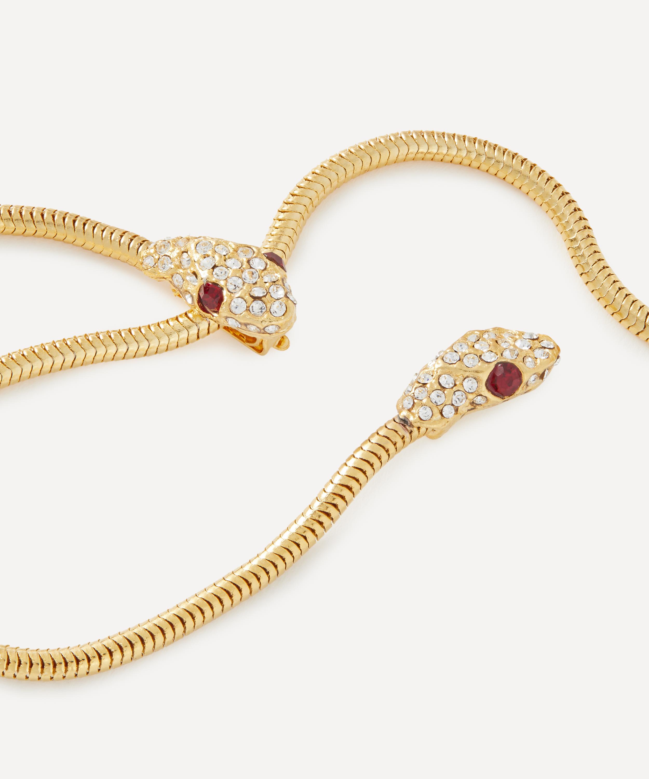 Kenneth Jay Lane -  Gold-Plated Snake Chain Lariat Necklace image number 2