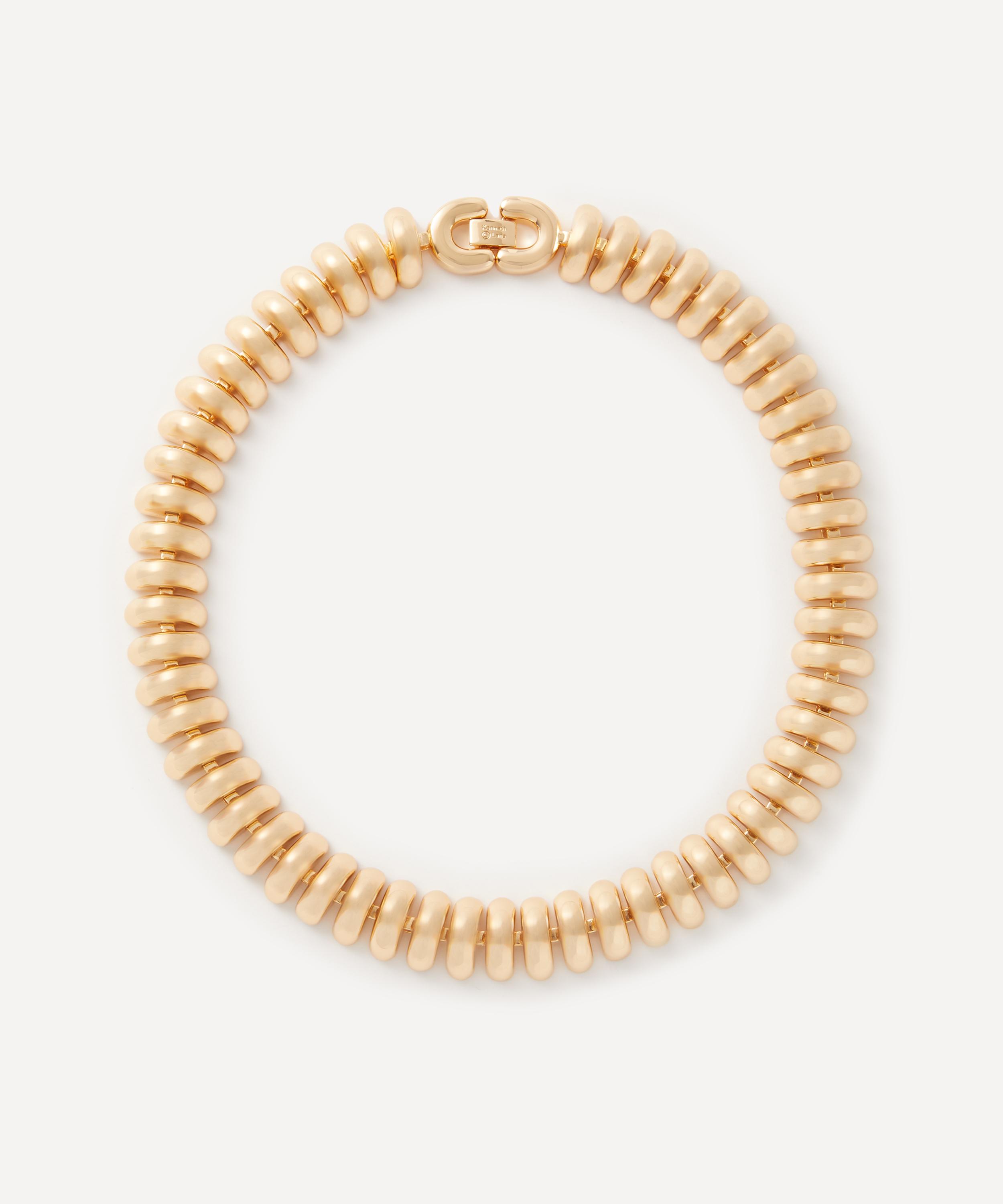 Kenneth Jay Lane - Gold-Plated Chain Fold-Over Clasp Necklace image number 