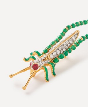 Kenneth Jay Lane - Gold-Plated Cricket Brooch image number 1