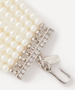 Kenneth Jay Lane - Pearl and Crystal Bar Choker Necklace image number 1