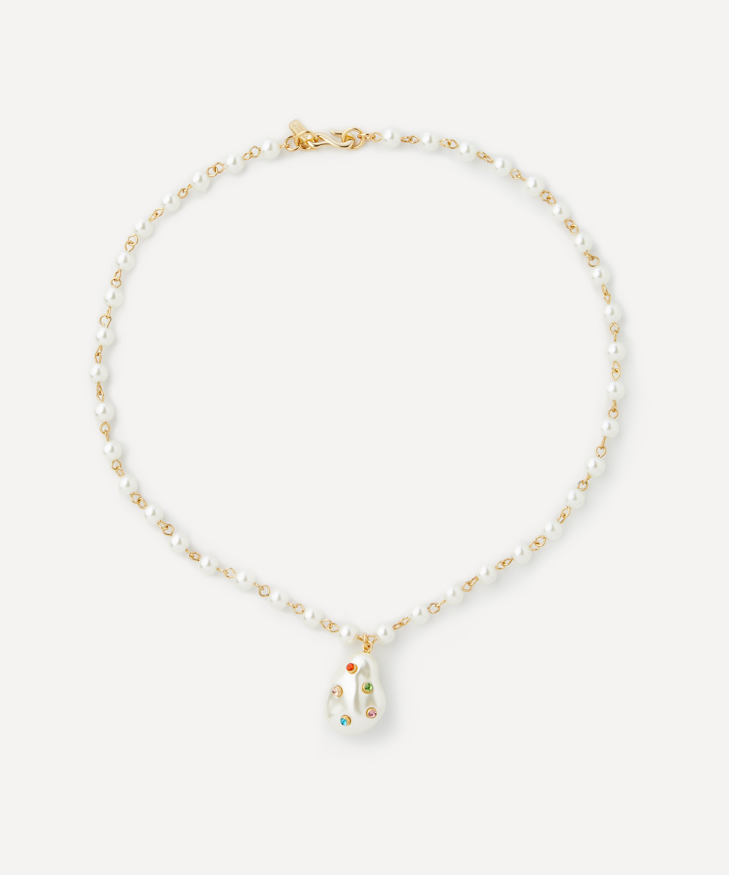 Kenneth Jay Lane - Gold-Plated Pearl Pendant Necklace