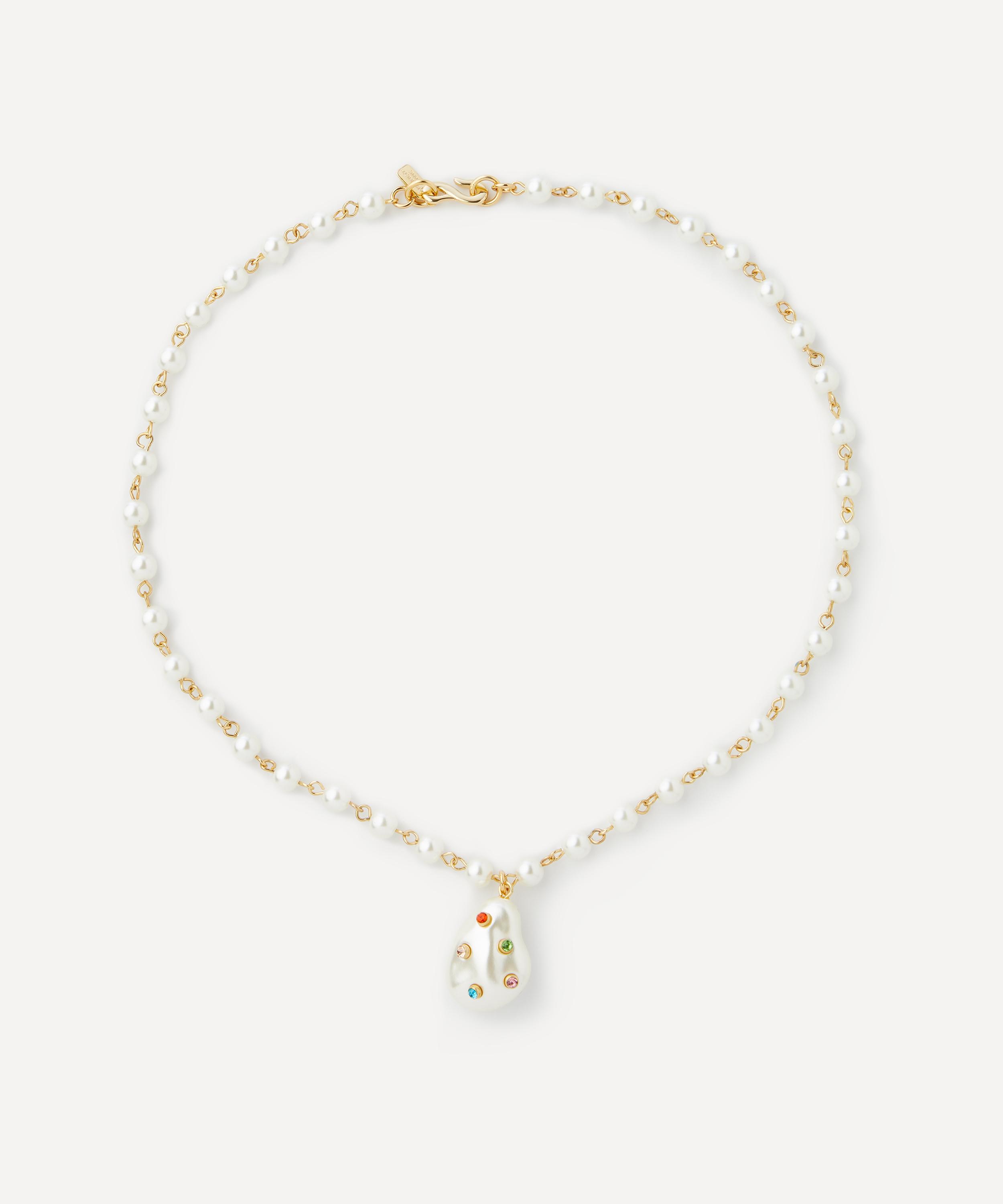 Kenneth Jay Lane - Gold-Plated Pearl Pendant Necklace