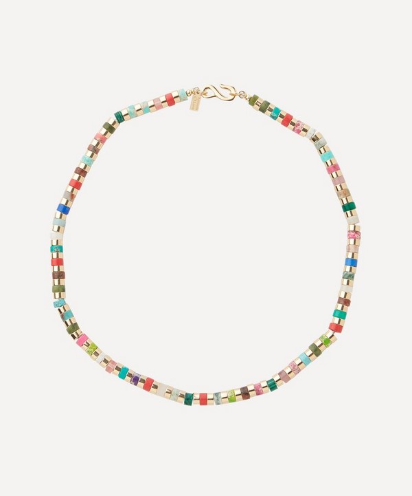 Kenneth Jay Lane - Gold-Plated Gemstone Beaded Necklace image number null