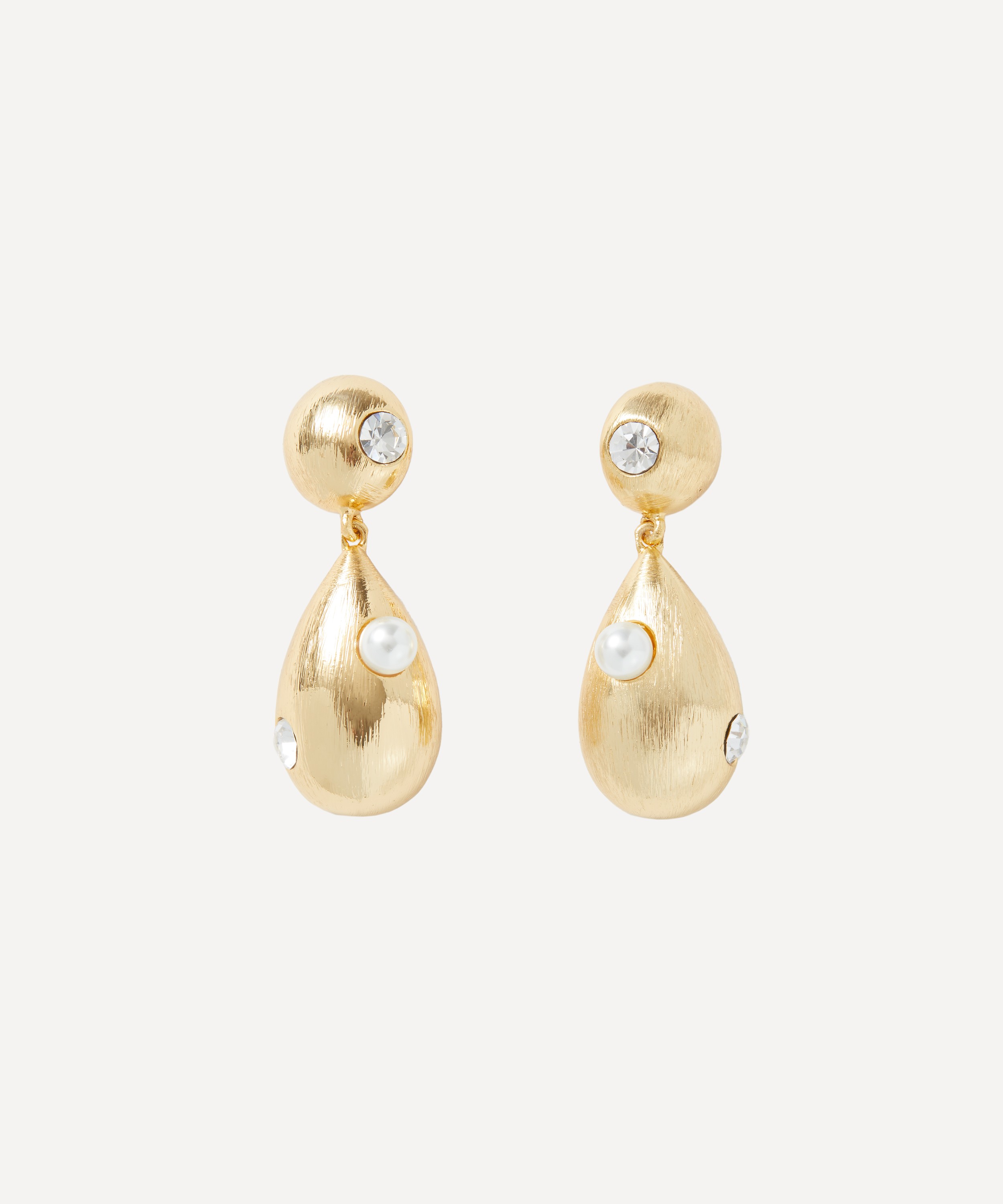 Kenneth Jay Lane - Gold-Plated Pearl Drop Earrings