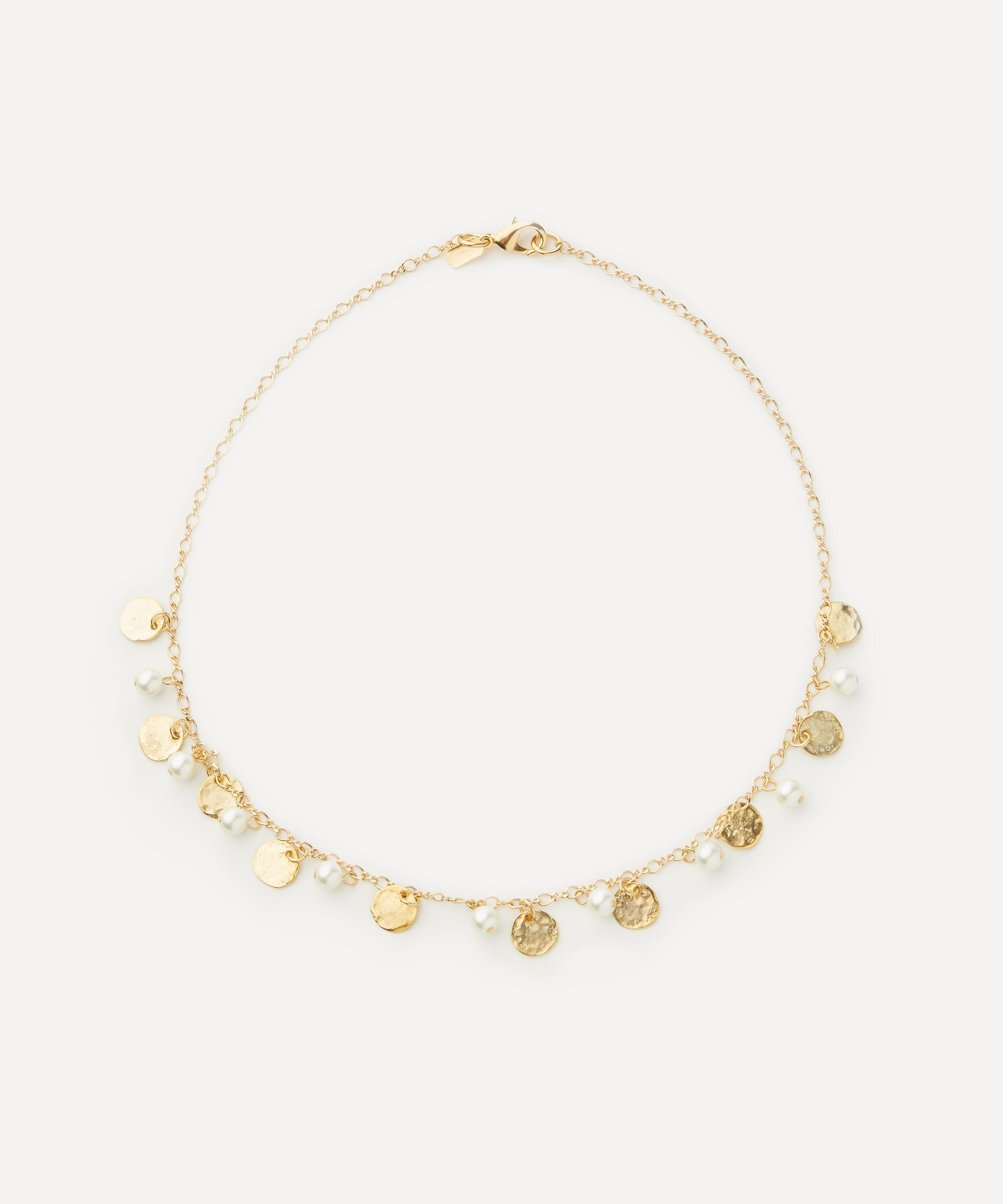 Kenneth Jay Lane - Gold-Plated Coin and Pearl Necklace image number 0