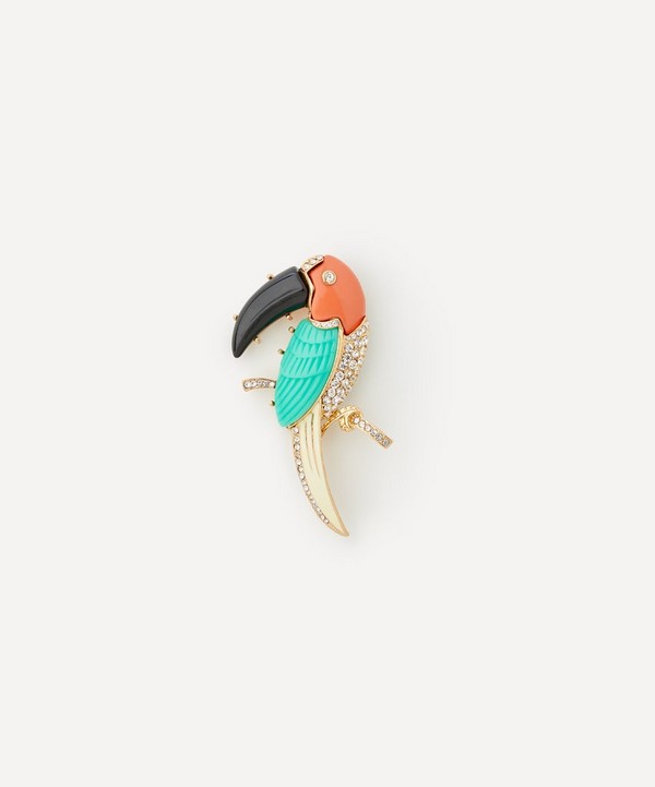 Kenneth Jay Lane - Gold-Plated Toucan Brooch image number null