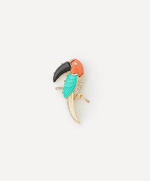Kenneth Jay Lane - Gold-Plated Toucan Brooch image number 0