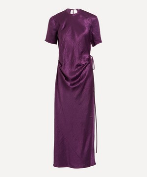 Acne Studios - Short Sleeve Satin Wrap-Dress image number 0