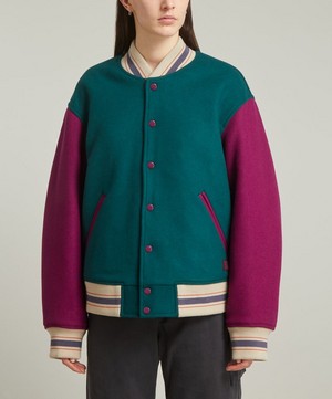 Acne Studios - Colour-Block Varsity Jacket image number 1
