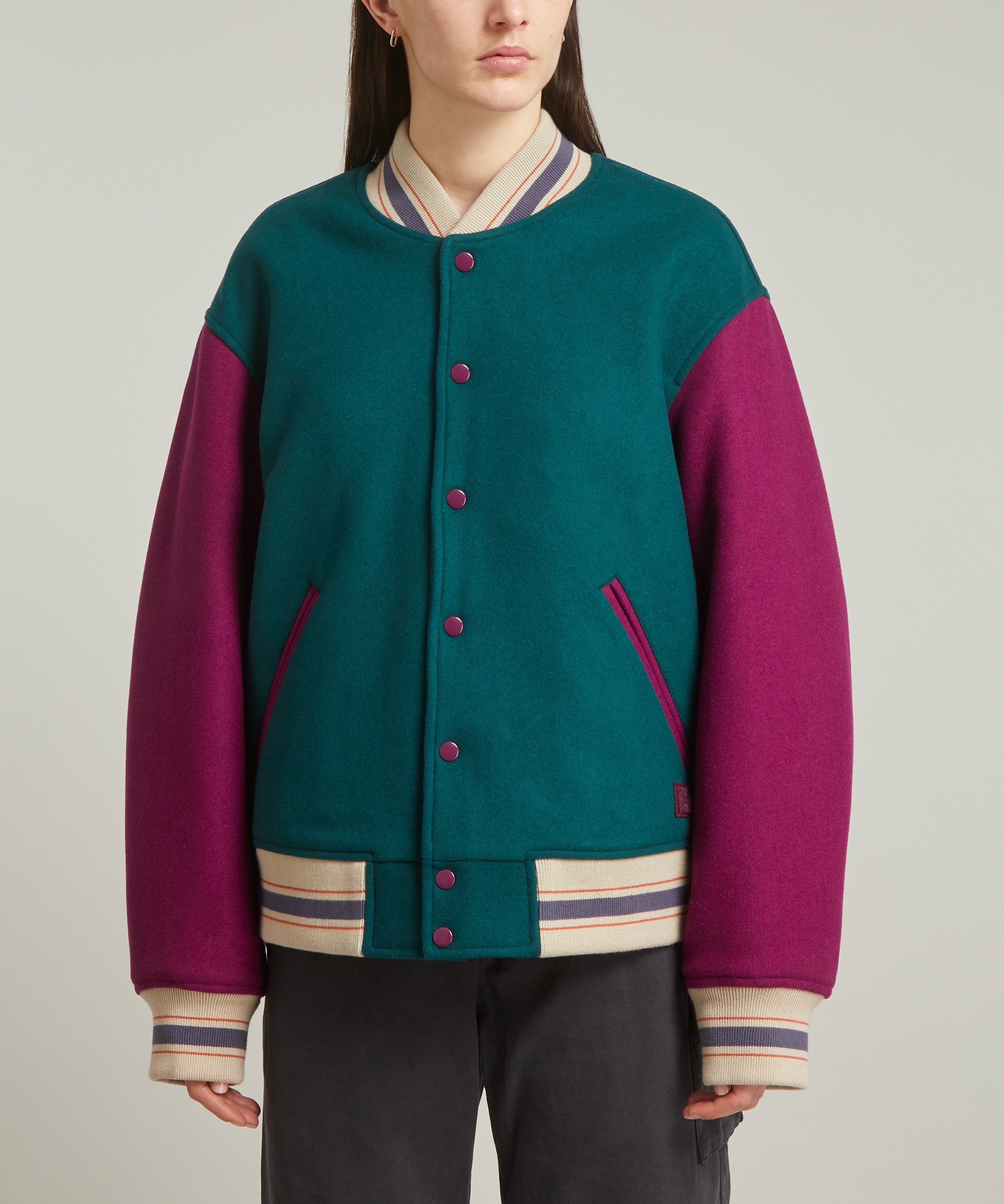 Acne Studios - Colour-Block Varsity Jacket image number 2
