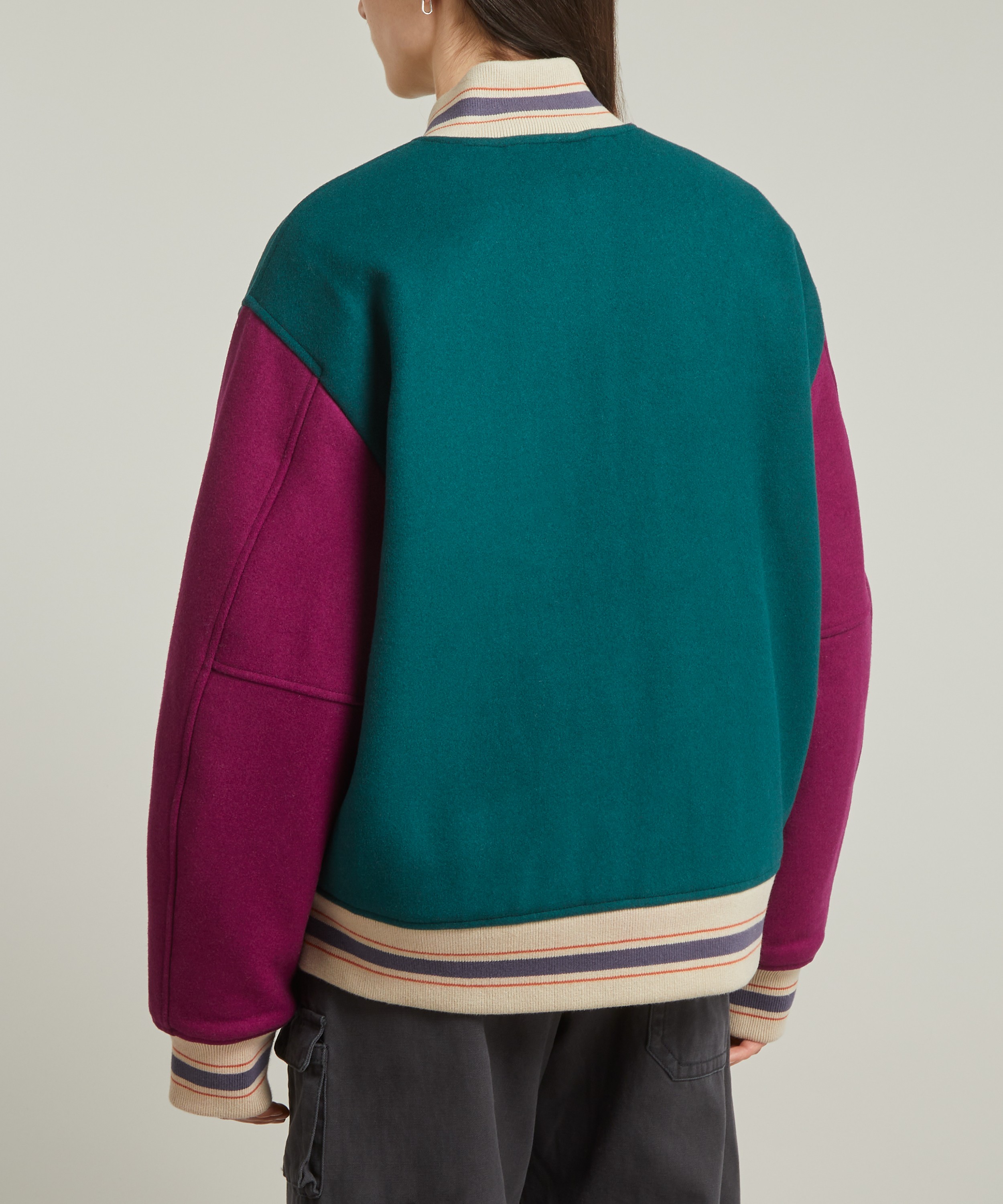 Acne Studios - Colour-Block Varsity Jacket image number 3