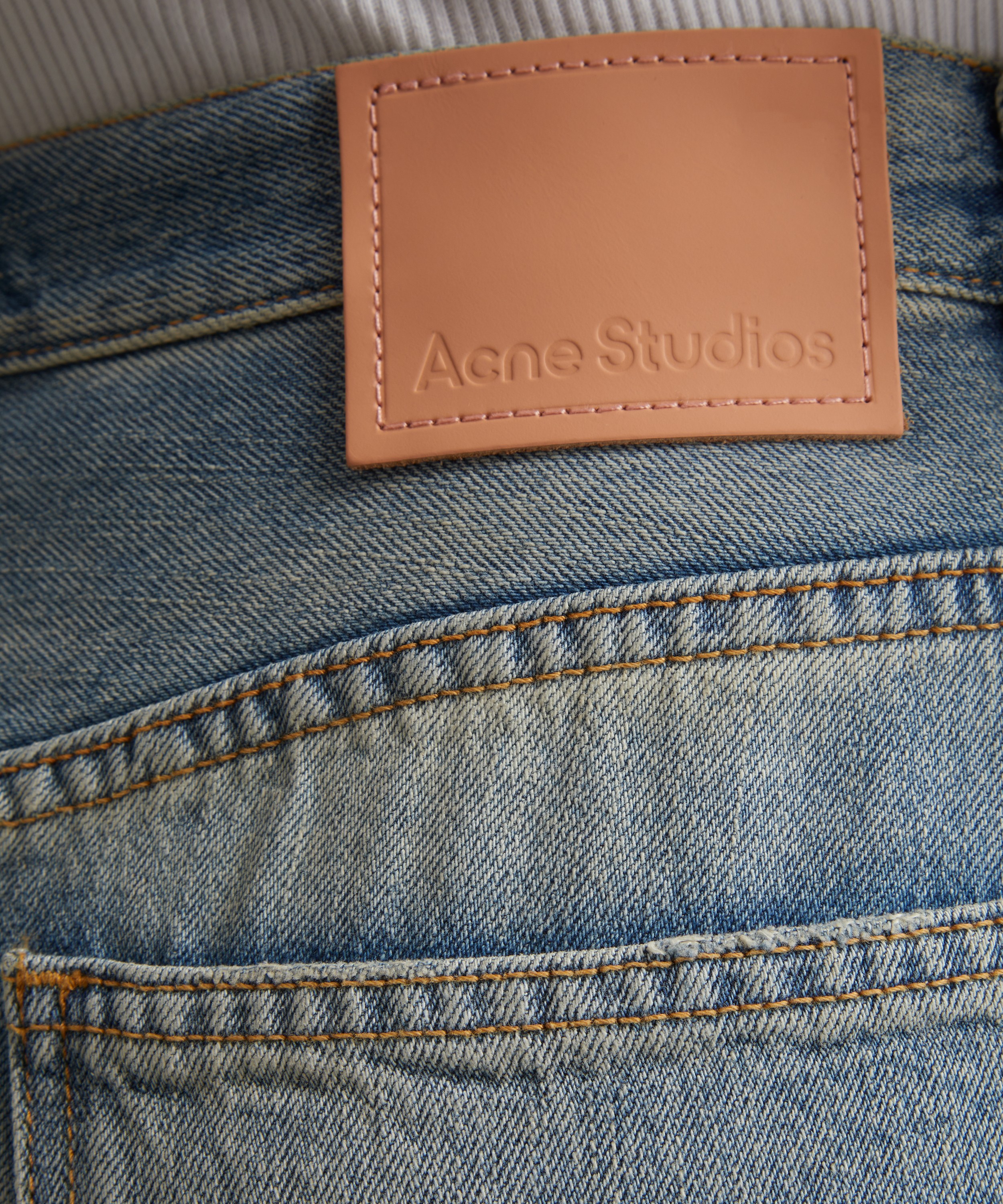 Acne Studios - Distressed Denim Maxi Skirt image number 4