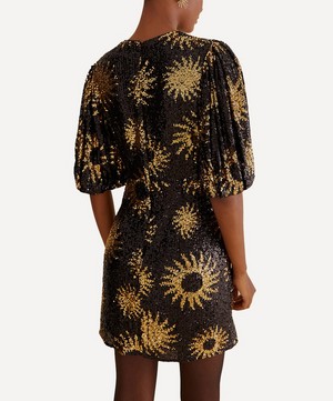 FARM Rio - Black Sunny Mood Sequin Mini-Dress image number 2