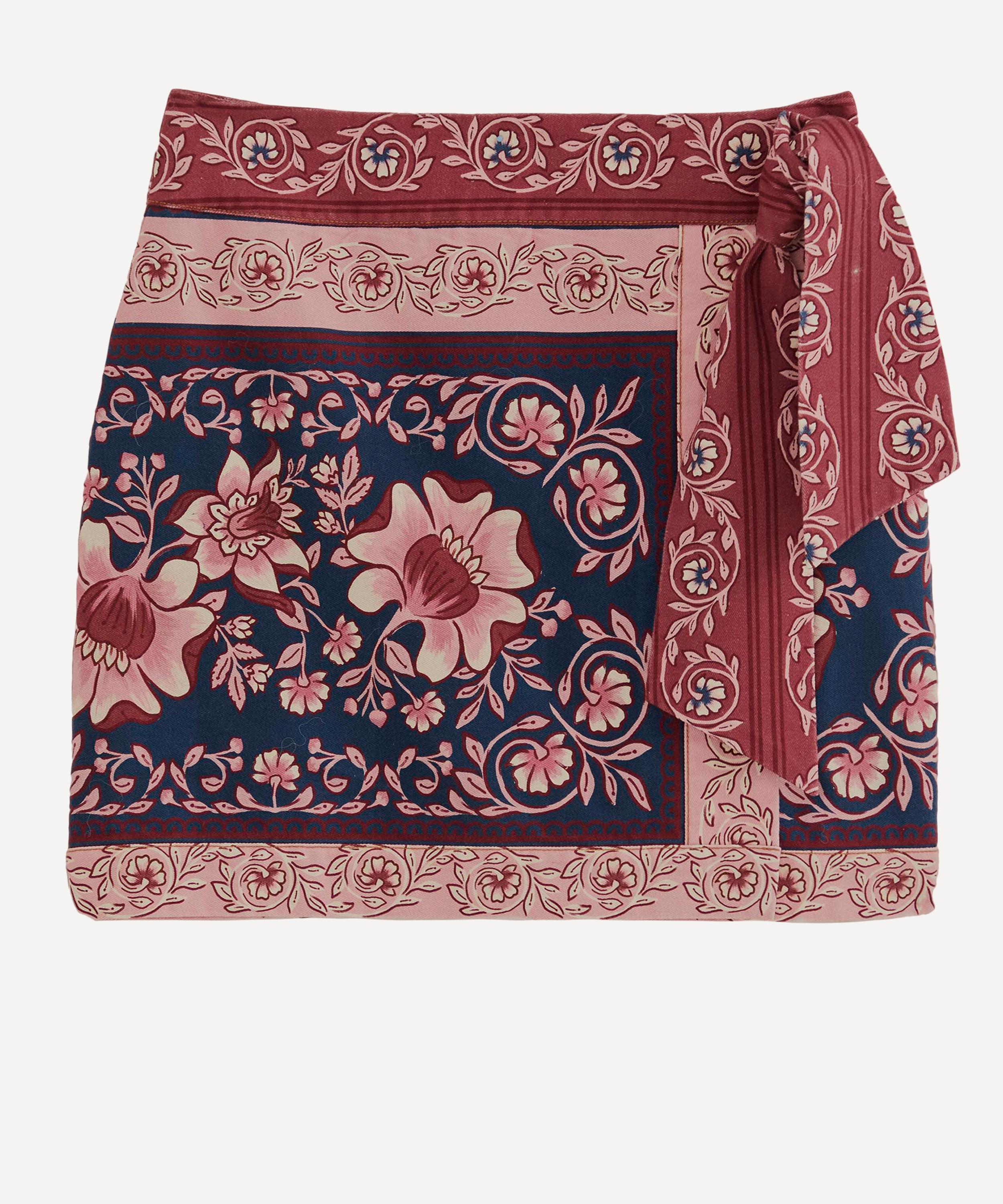 FARM Rio - Teal Ainika Charm Overlapped Mini-Skirt image number 0