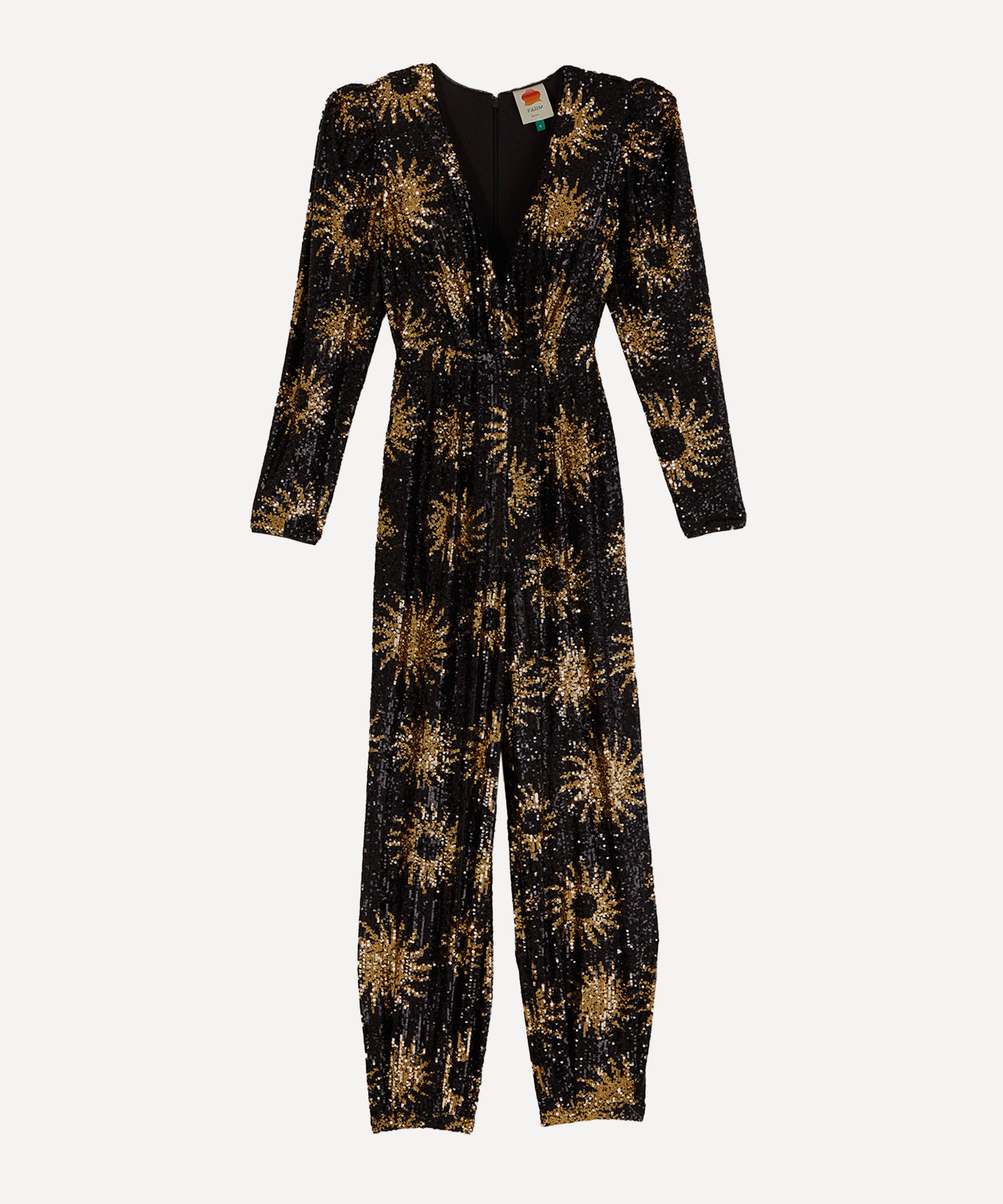 FARM Rio - Sunny Mood Sequin V-Neck Jumpsuit