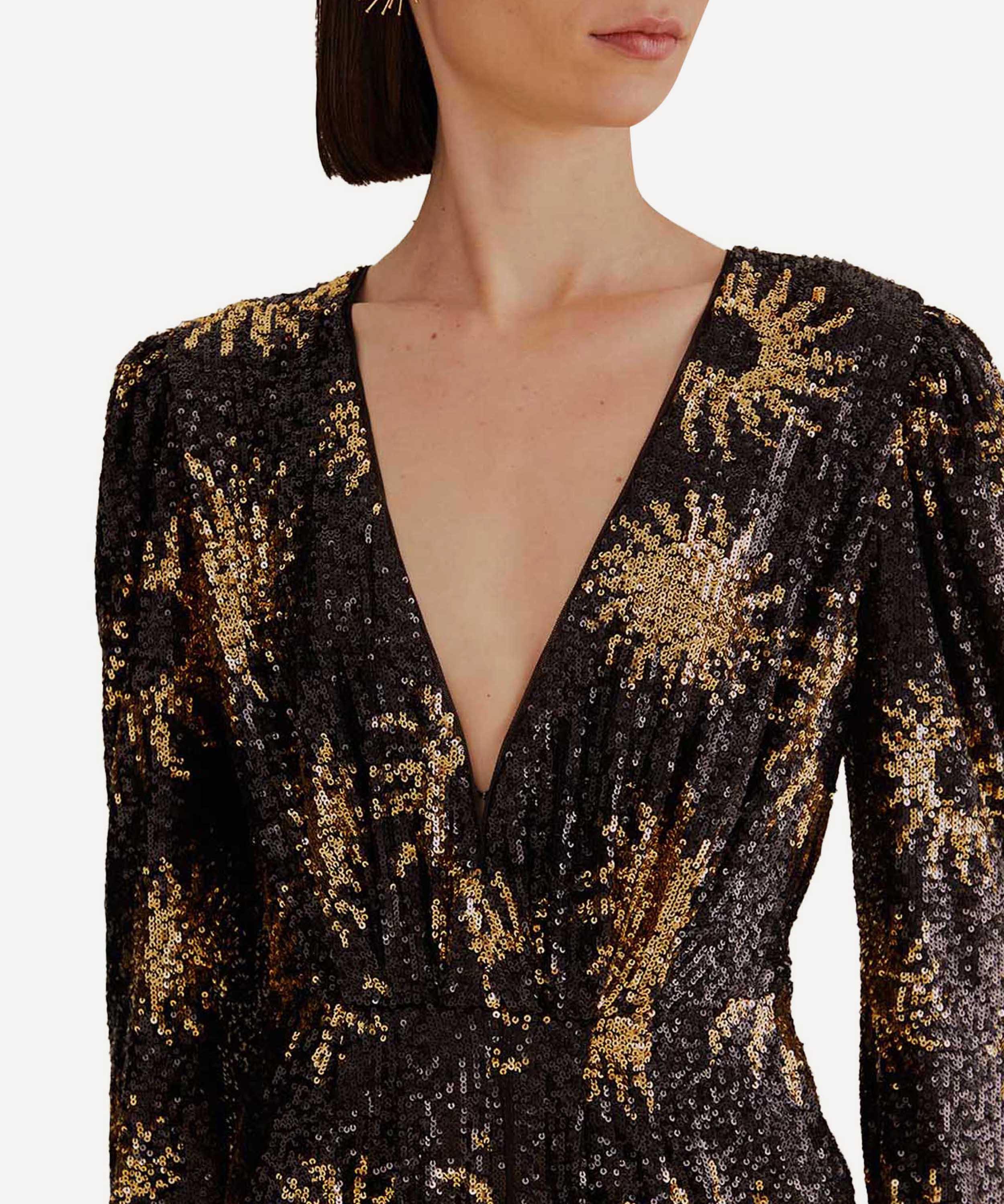 FARM Rio - Sunny Mood Sequin V-Neck Jumpsuit image number 3