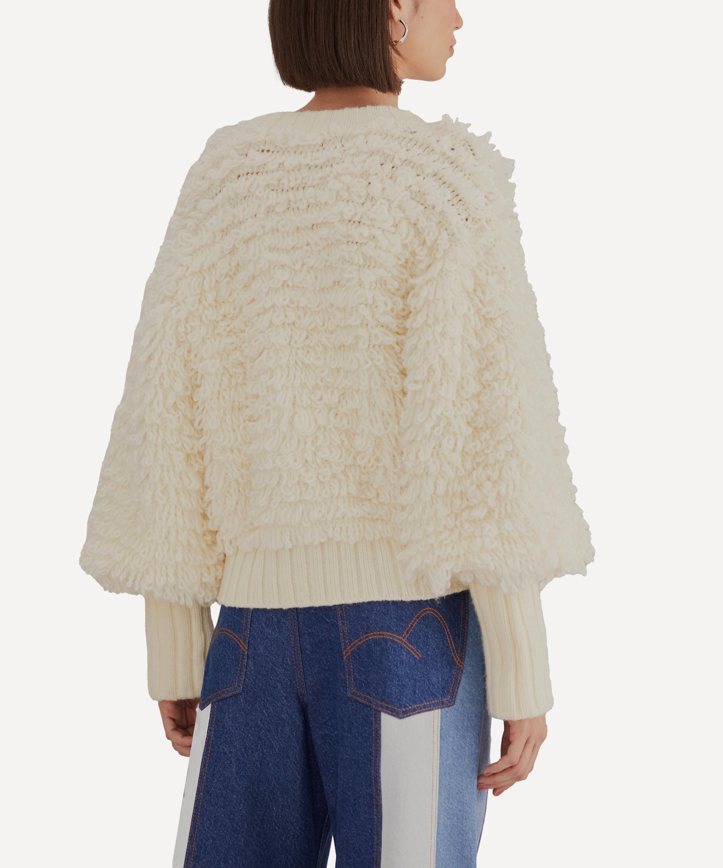 FARM Rio - Off-White Textured V-Neck Cardigan image number 2