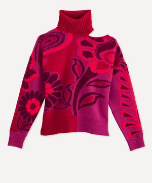 FARM Rio - Bold Pink Floral Knit Jumper image number 0