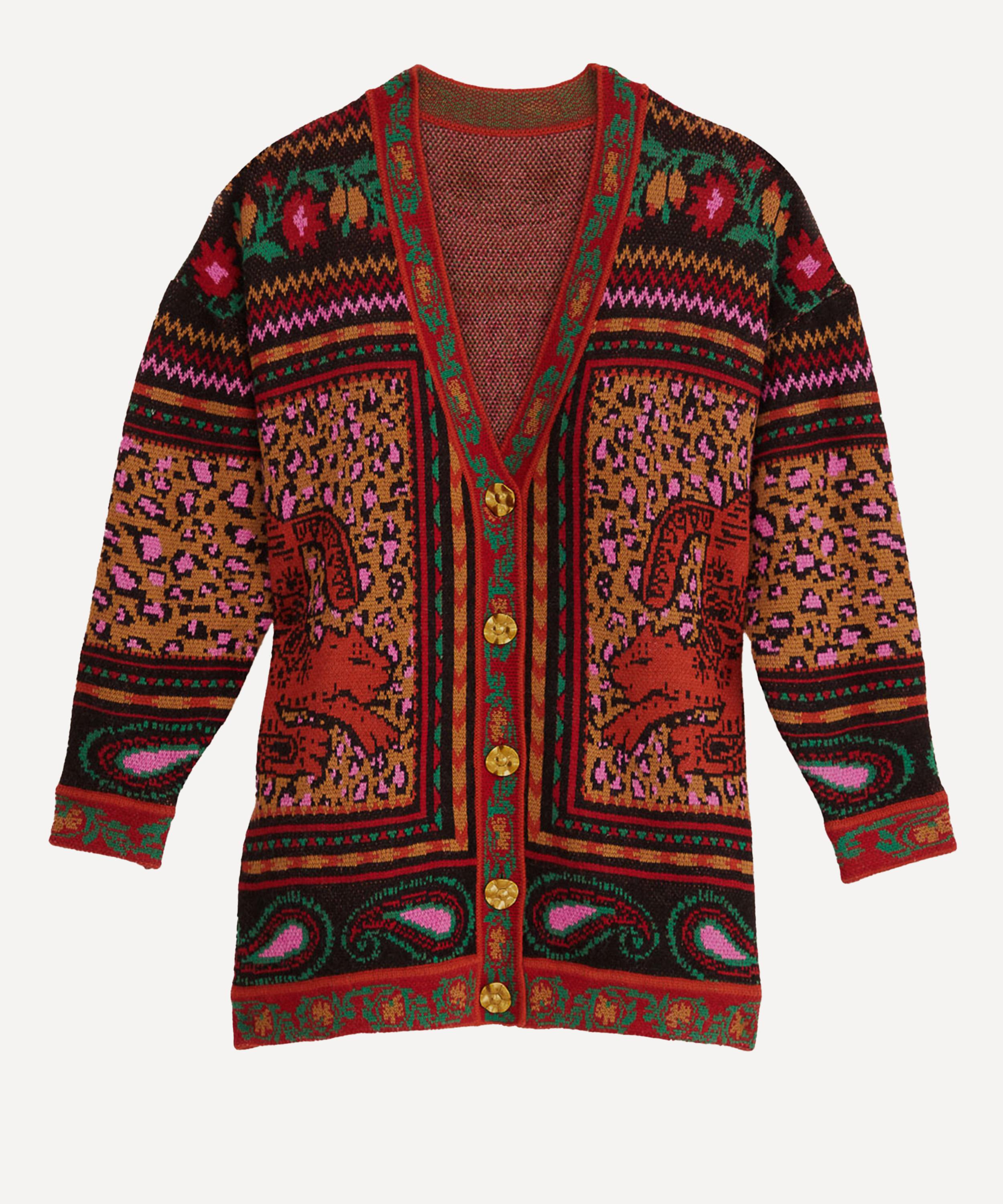 FARM Rio - Mixed Tapestry Prints Cardigan