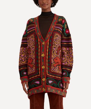 FARM Rio - Mixed Tapestry Prints Cardigan image number 1