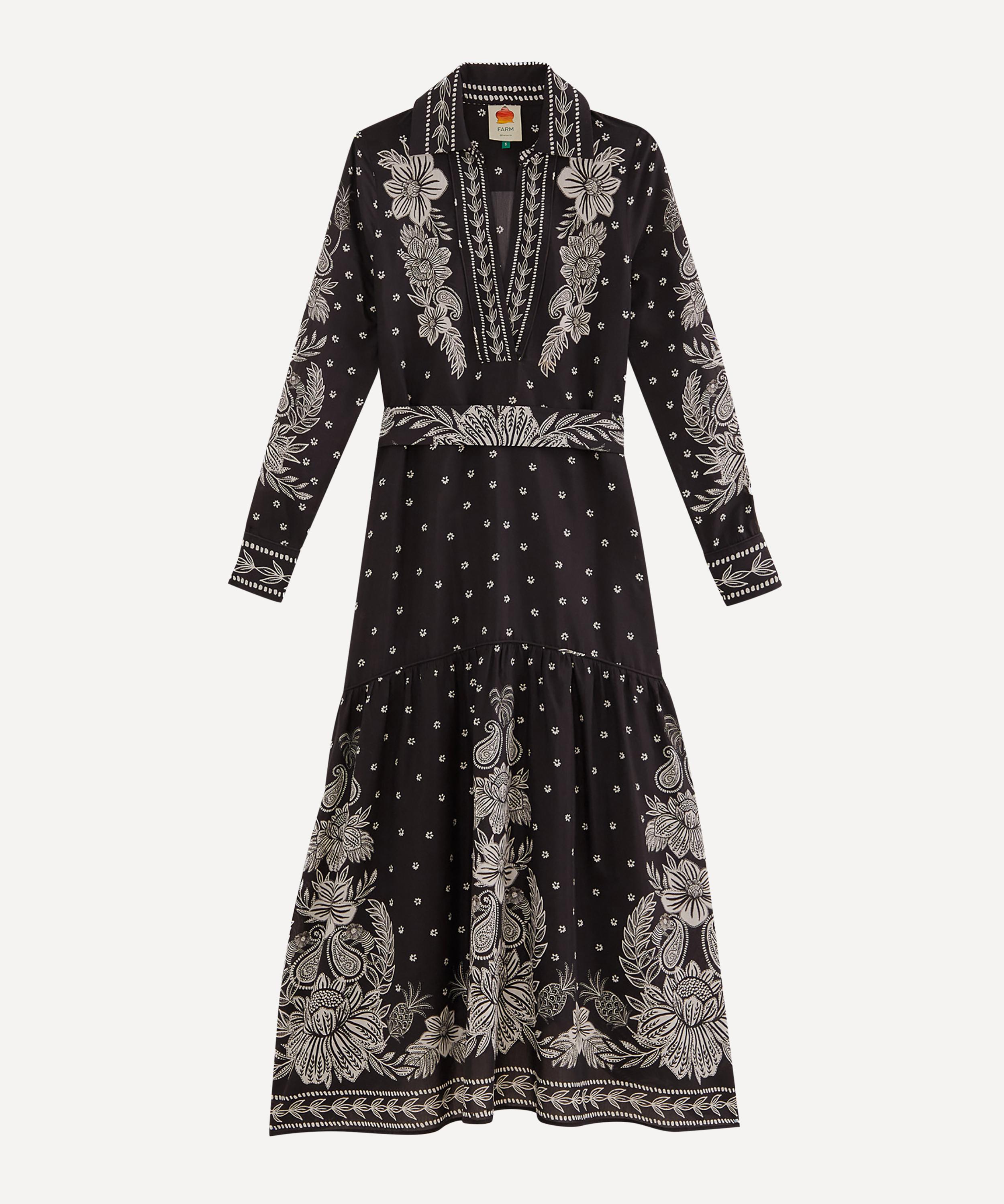 FARM Rio Black Paisley Bloom Maxi-Dress | Liberty