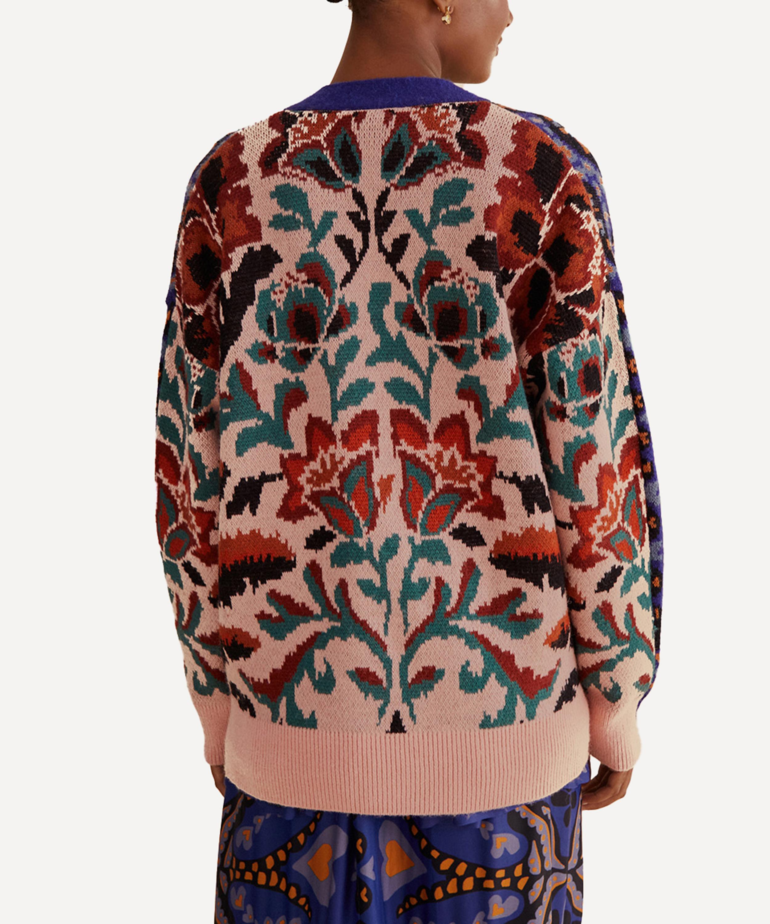 FARM Rio - Toucans Scarf Mixed Prints Cardigan image number 4