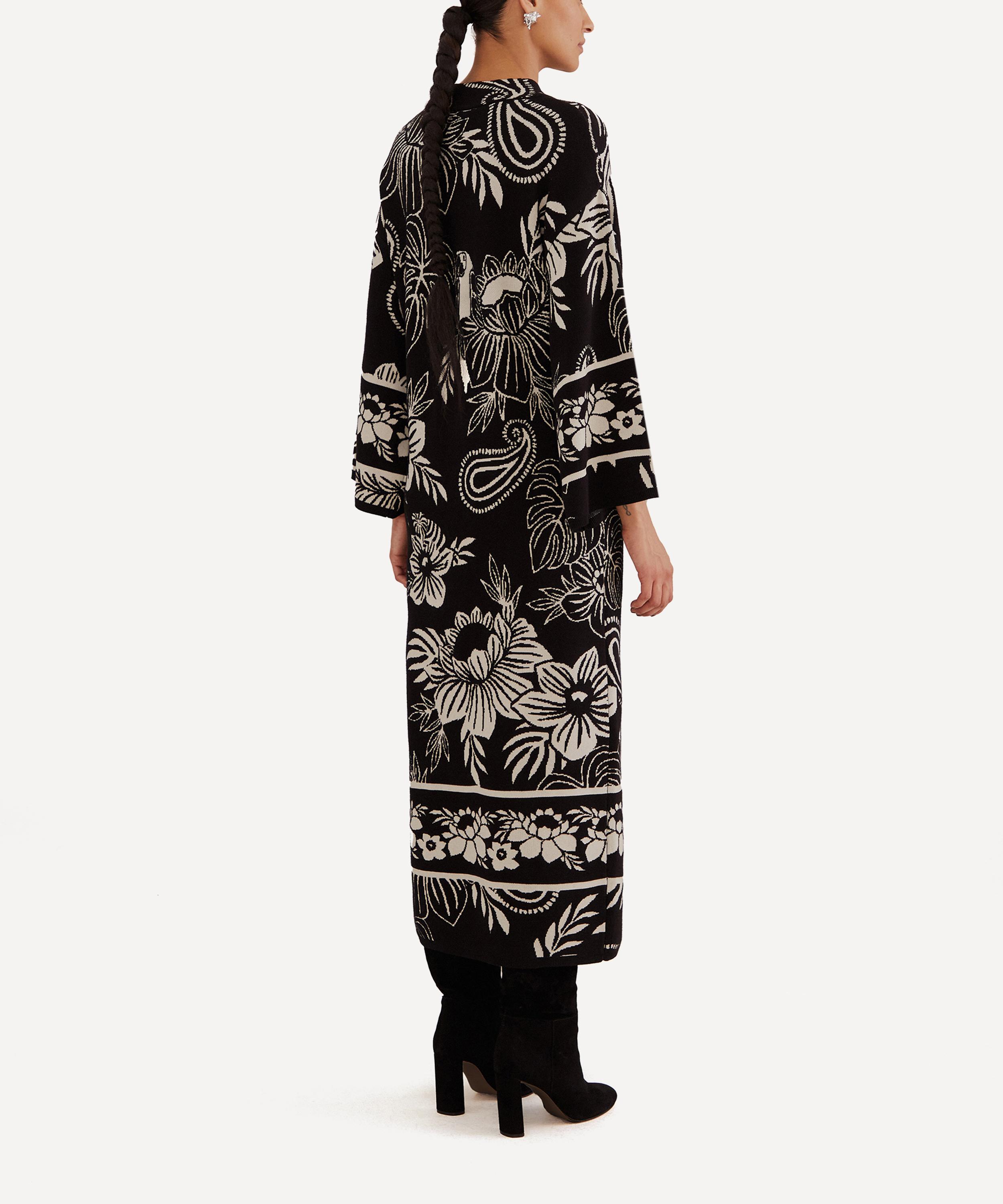 FARM Rio - Black Paisley Bloom Knit Dress image number 1