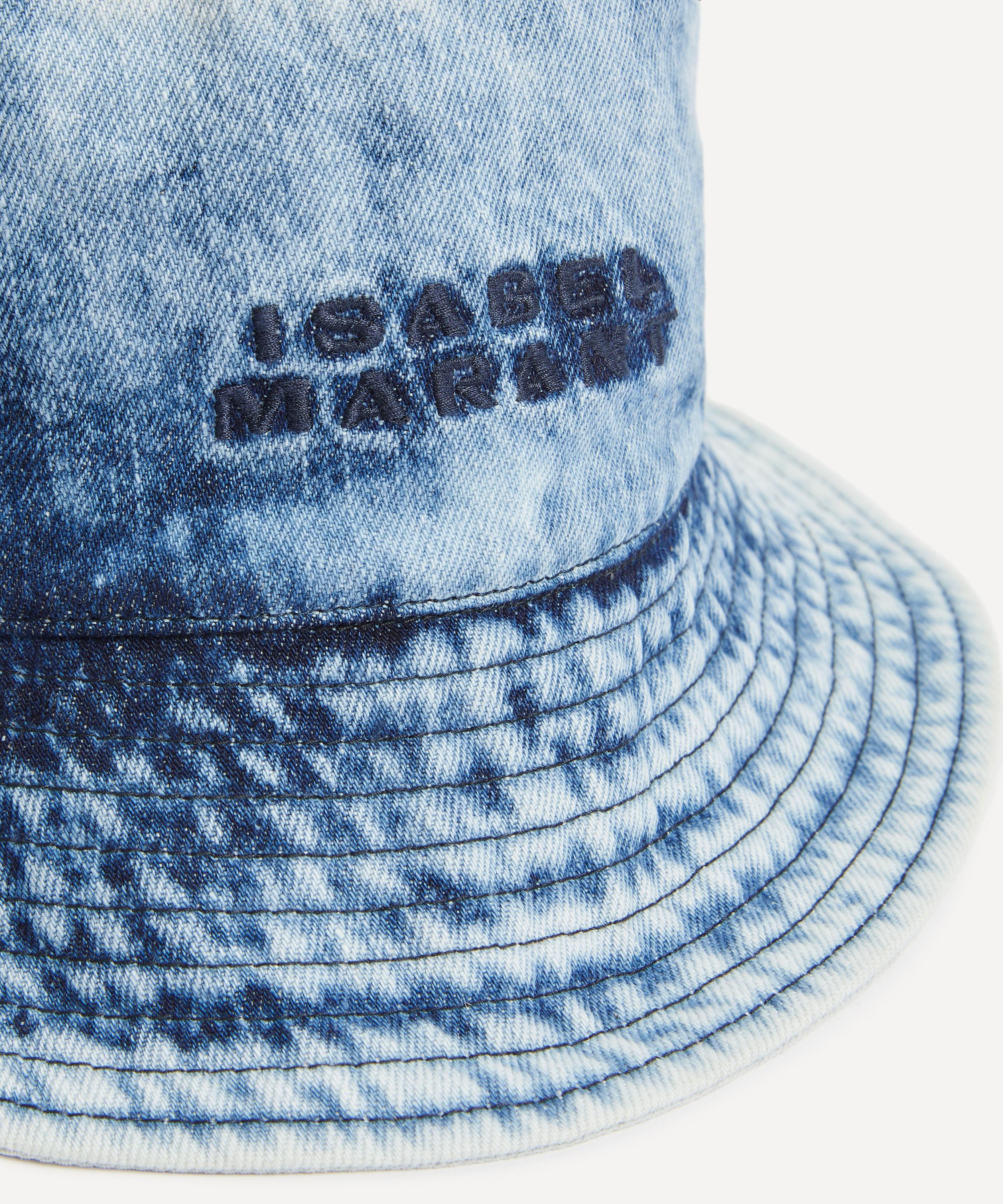 Isabel Marant - Giorgia Embroidered Logo Denim Bucket Hat image number 2