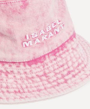 Isabel Marant - Giorgia Embroidered Logo Denim Bucket Hat image number 2