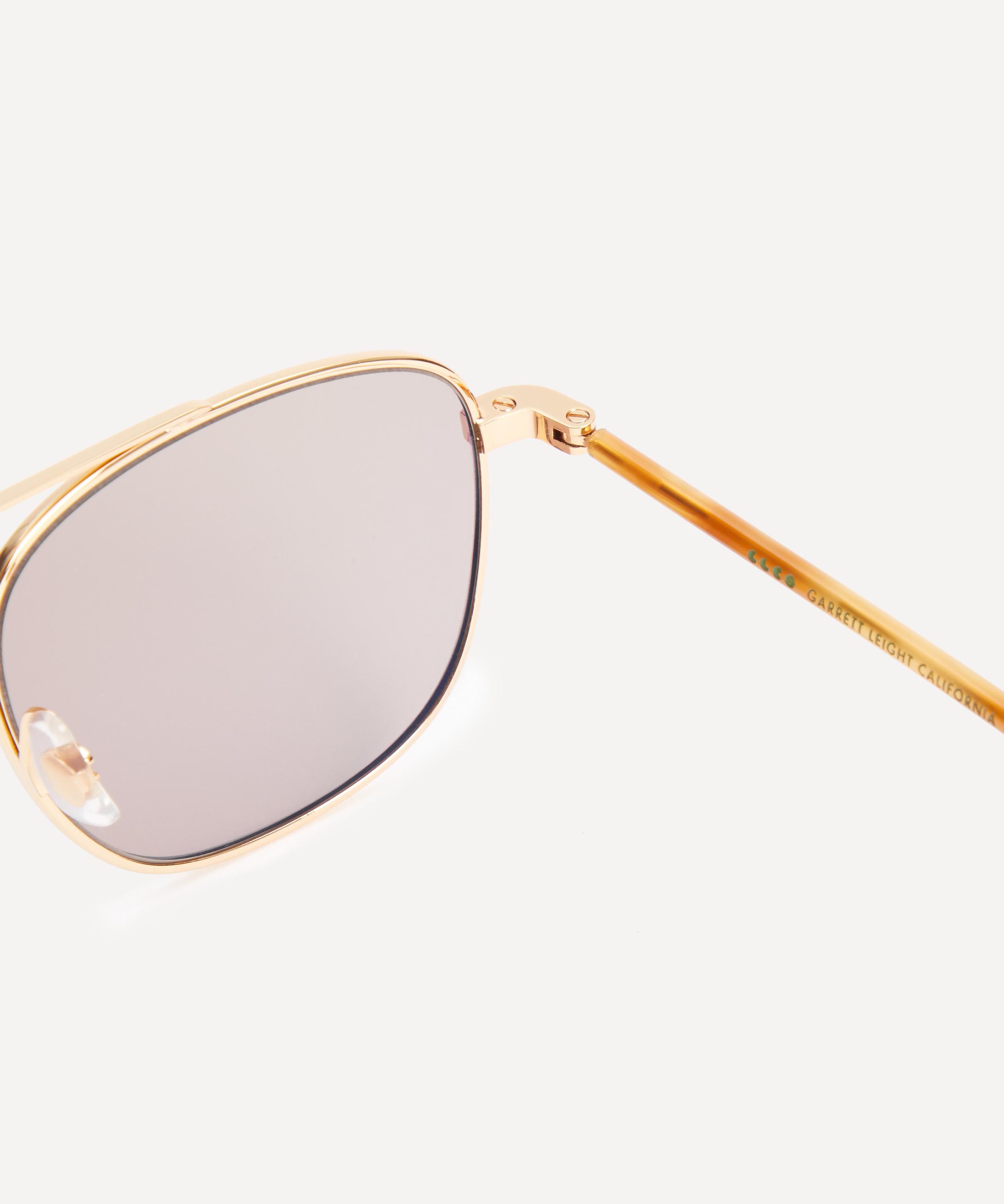 Garrett Leight - Clubhouse II Metal Aviator Sunglasses image number 2