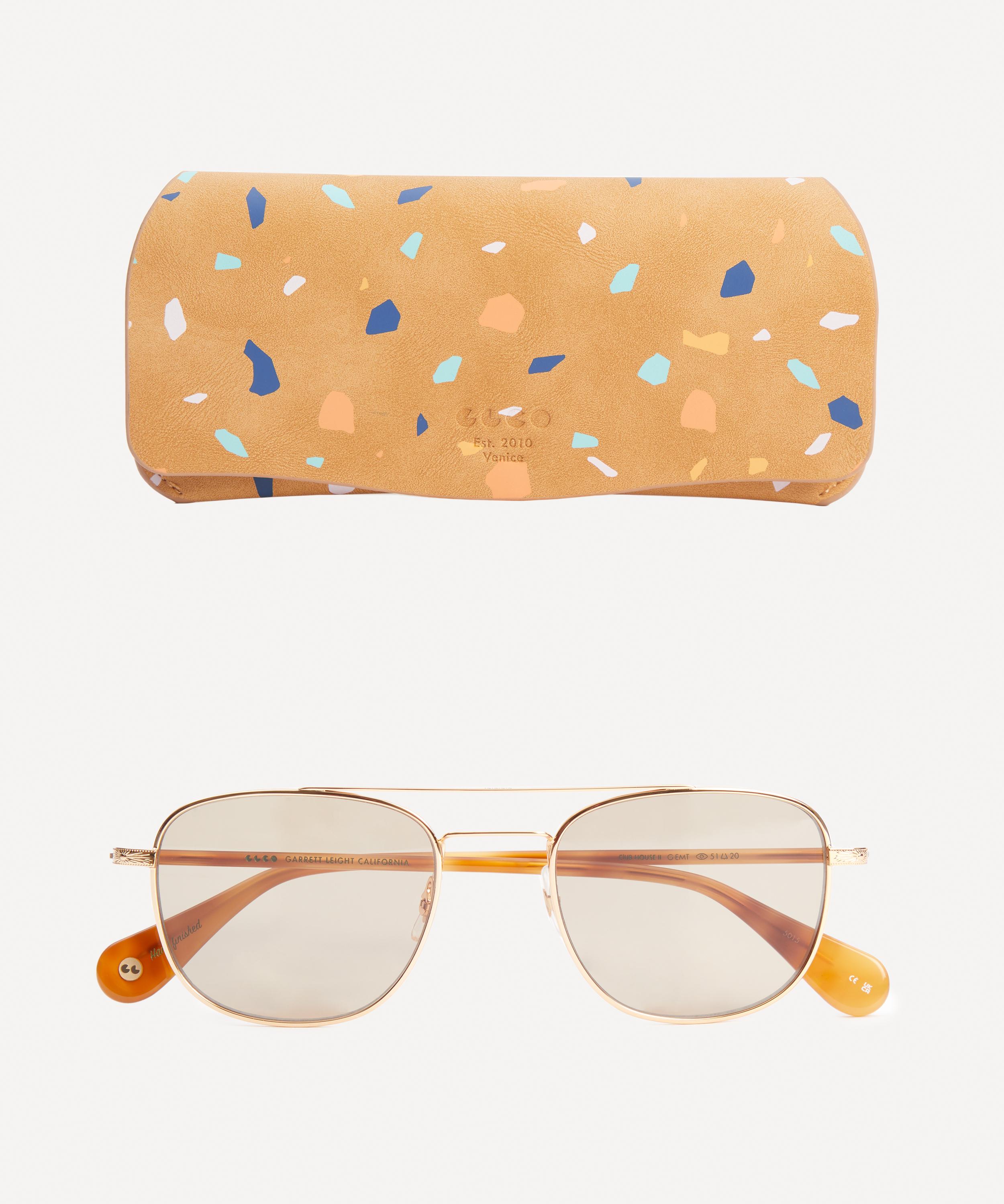 Garrett Leight - Clubhouse II Metal Aviator Sunglasses image number 3