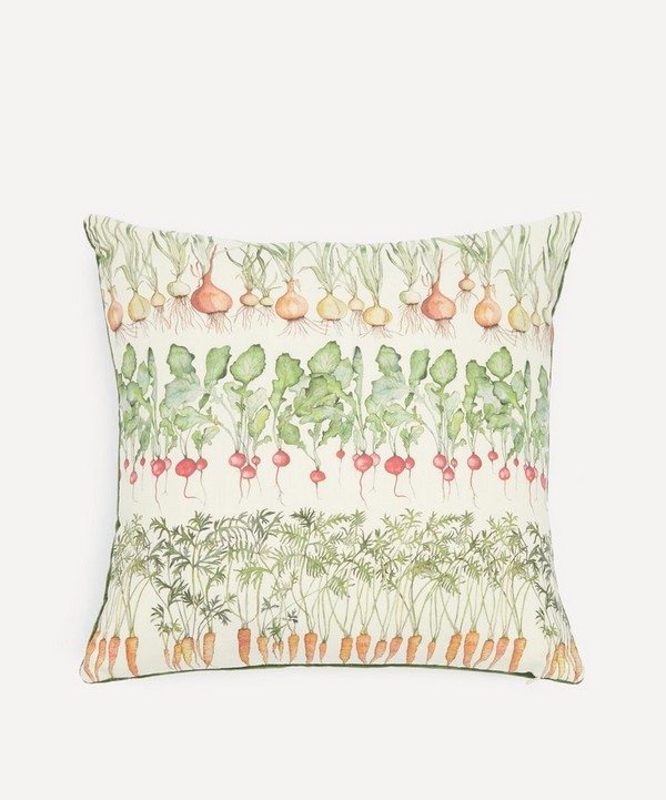 Thyme Linen - Square Veg Row Medium Cushion