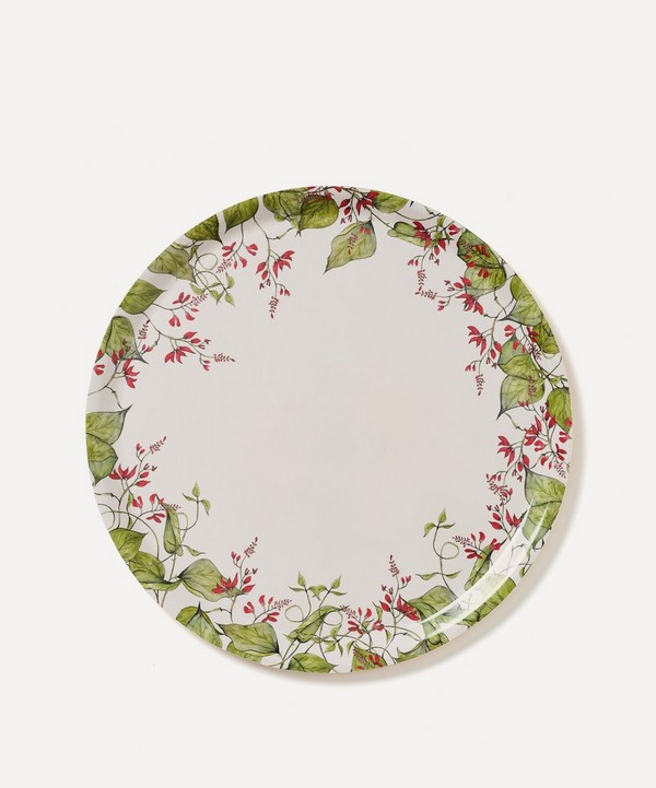 Thyme Linen - Bean Flower  Round Tray image number null