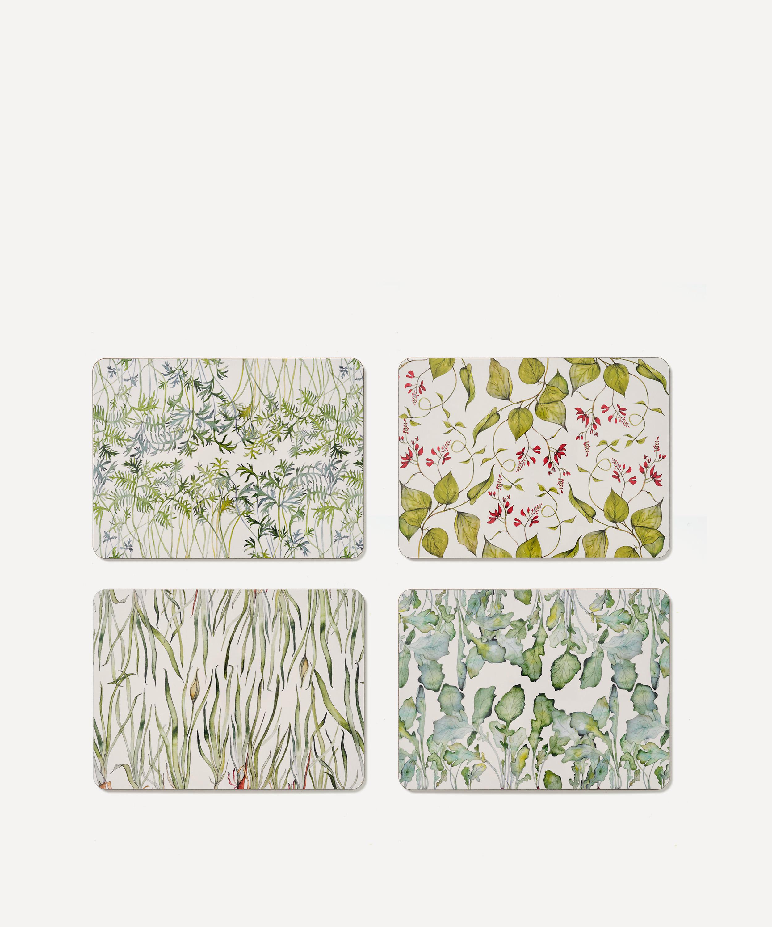 Thyme Linen - Vegetable Leaves Placemats Set of Four image number 0