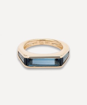 By Pariah - 14ct Gold Kiama London Blue Topaz Pinky Ring image number 0