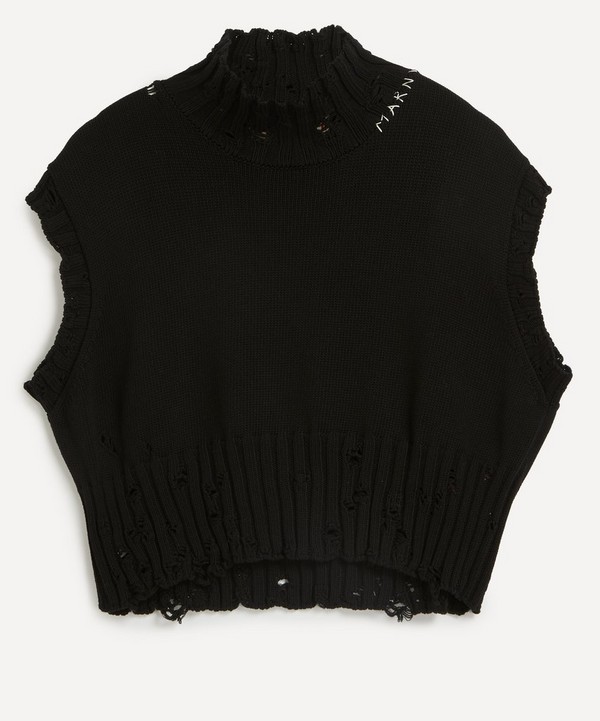 Marni - Distressed Cropped Vest image number null