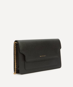 Marni - Long Black Leather Chain Wallet image number 1