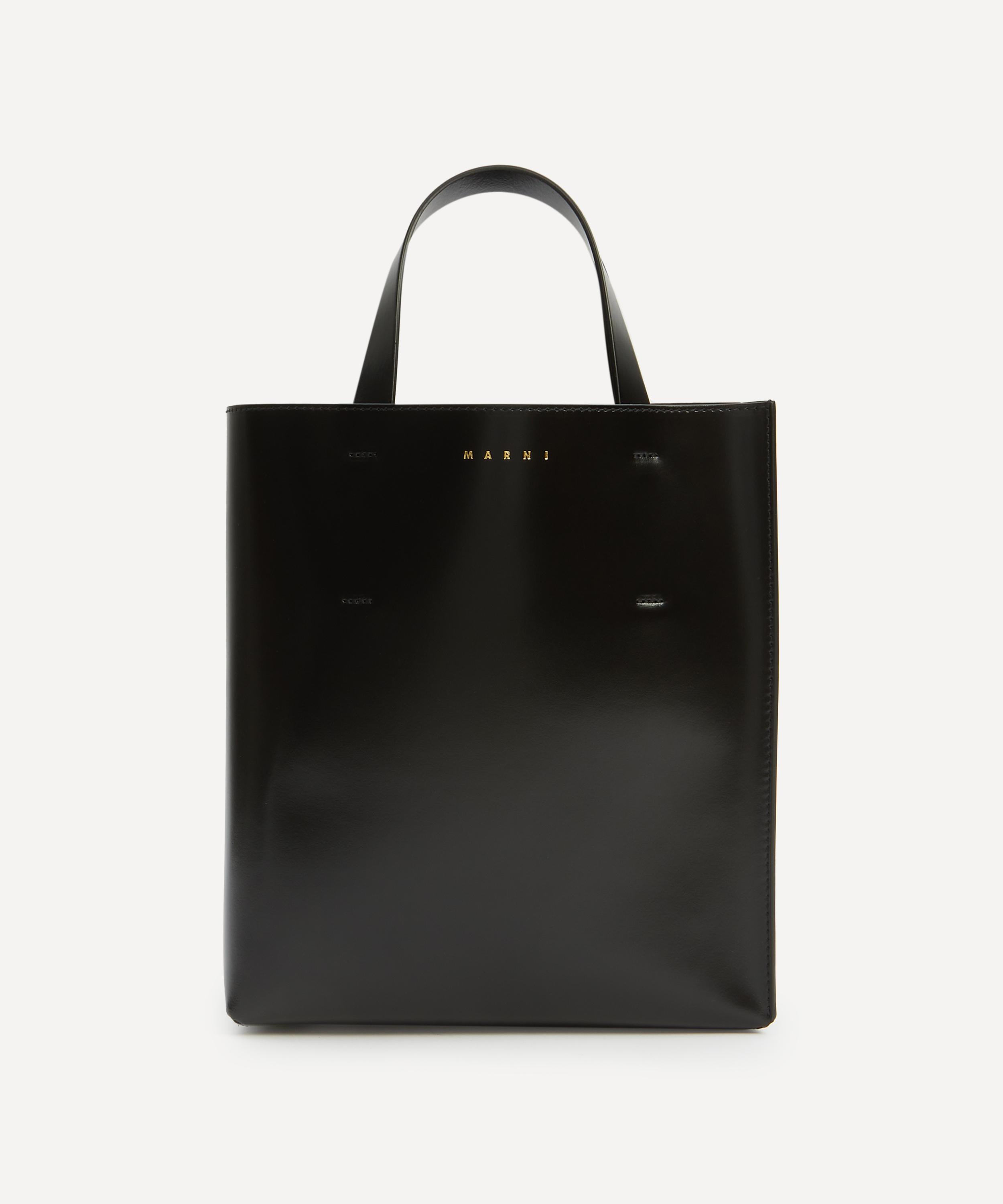 Marni - Museo Small Shiny Leather Tote Bag image number 0