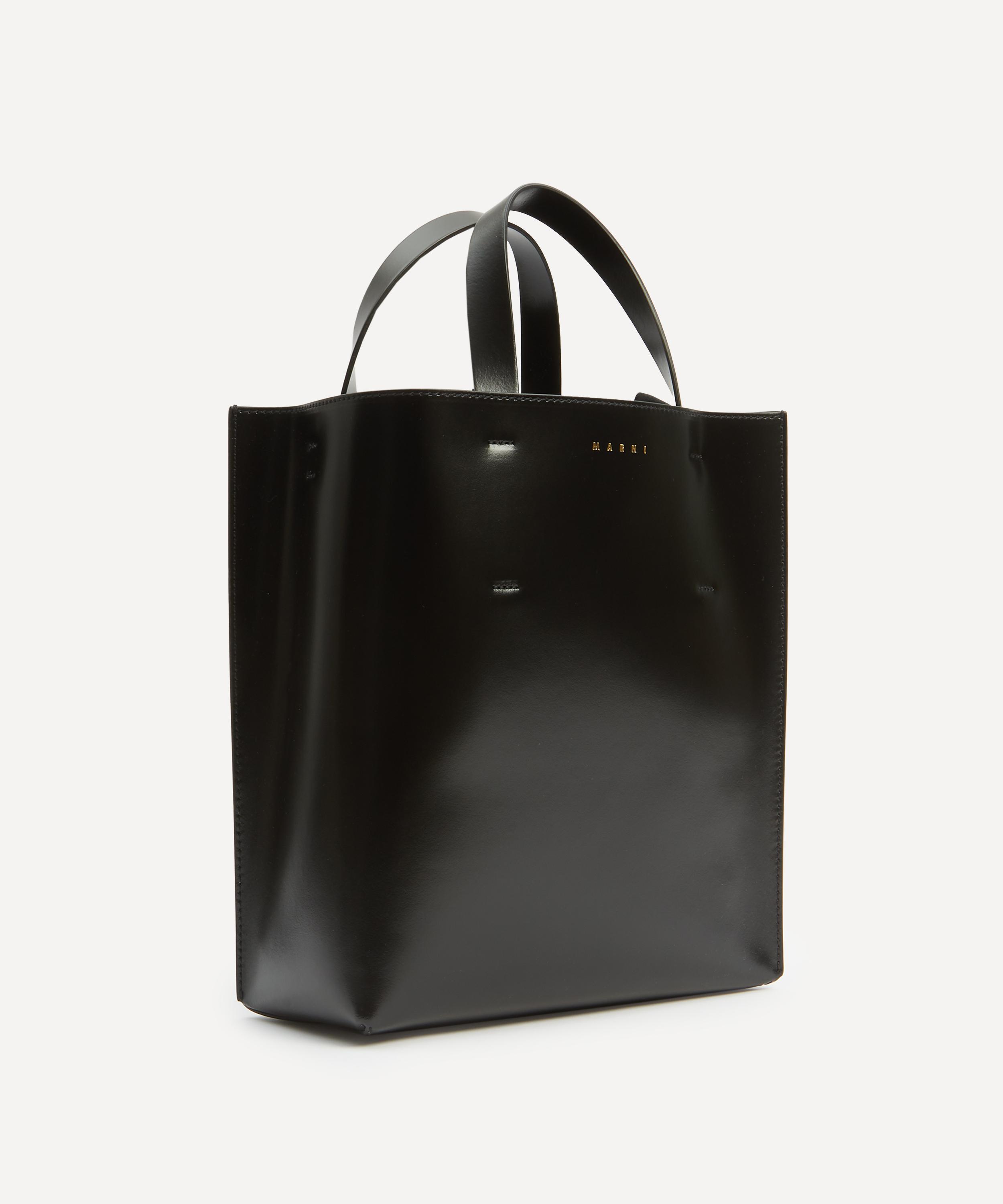 Marni - Museo Small Shiny Leather Tote Bag image number 1