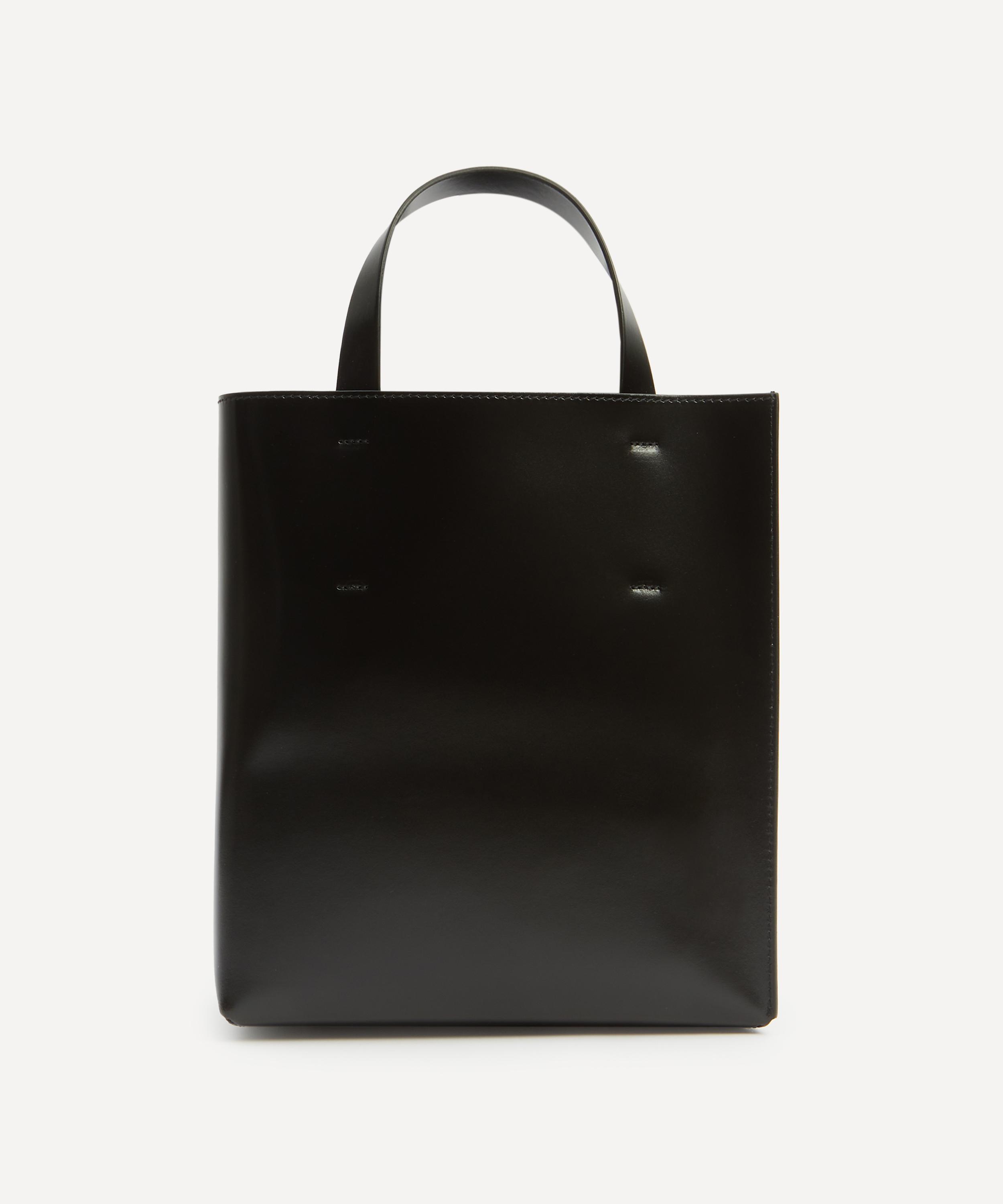Marni - Museo Small Shiny Leather Tote Bag image number 2