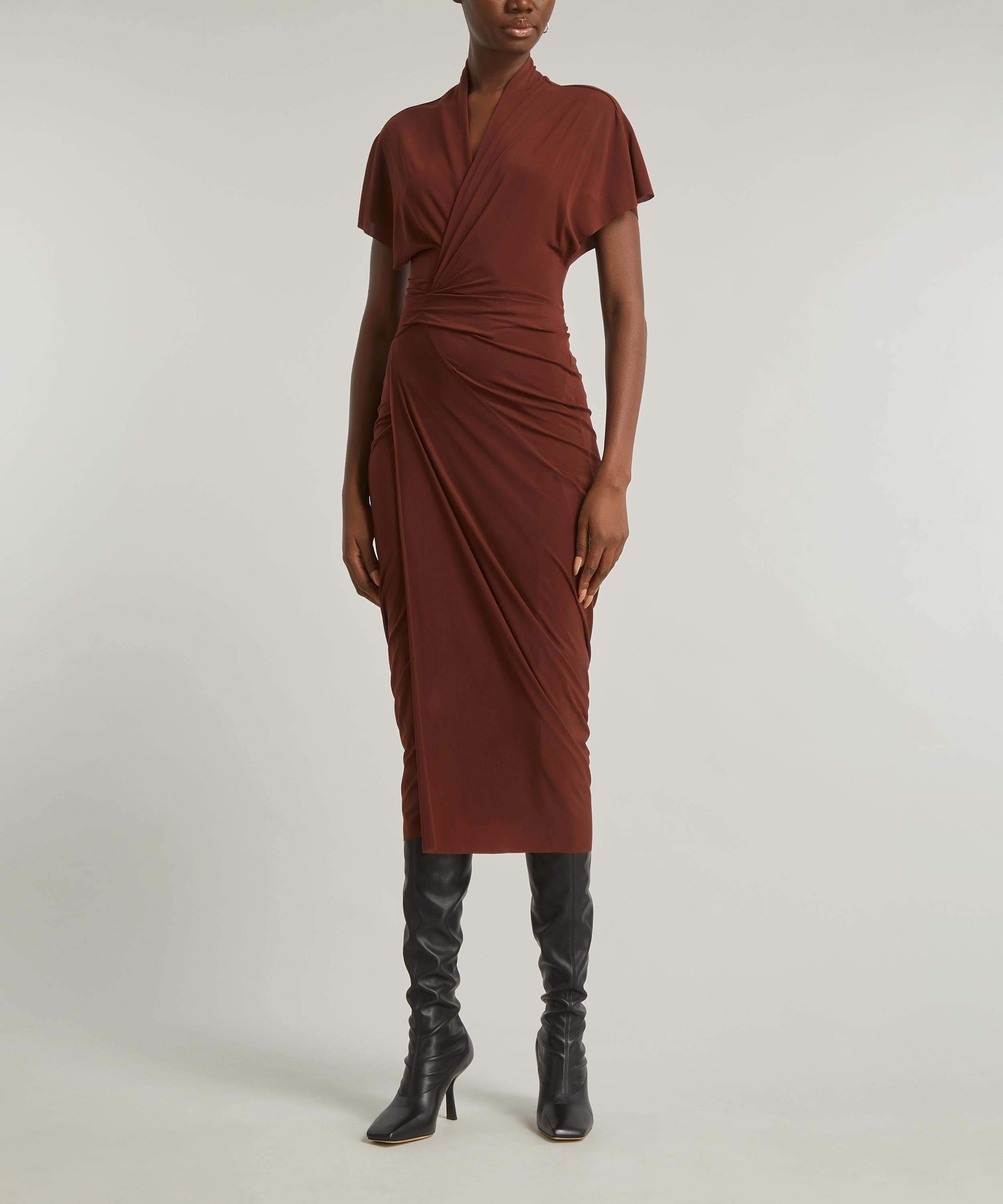 Rick Owens - Henna Wrap-Around Stretch Jersey Dress image number 2