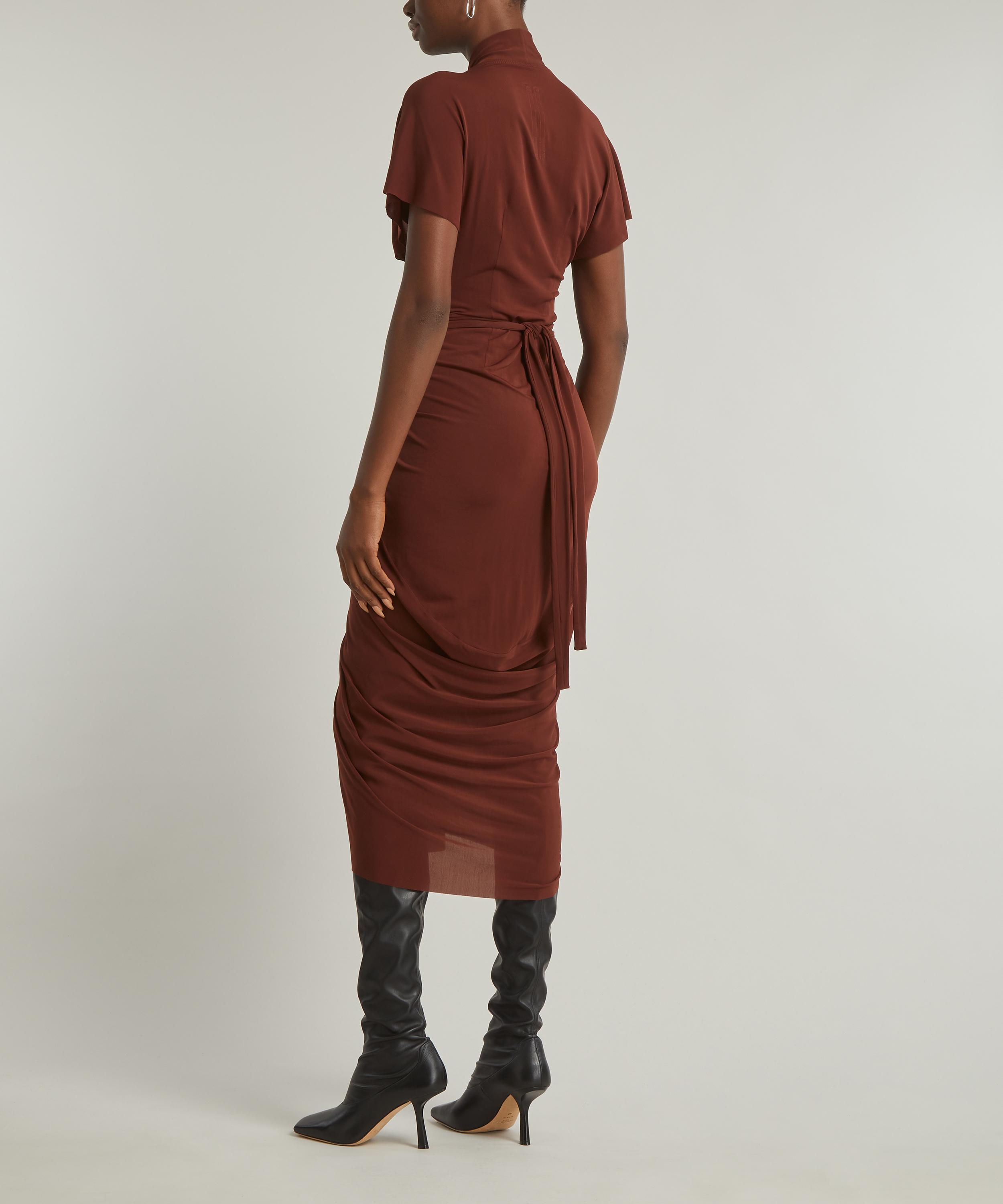 Rick Owens - Henna Wrap-Around Stretch Jersey Dress image number 3