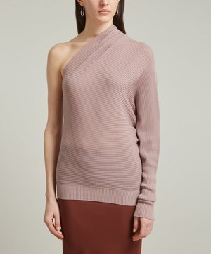 Rick Owens - One Sleeve Ribbed–Knit Top image number 1