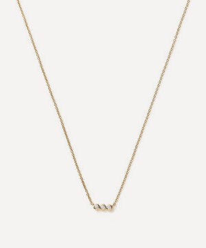 Missoma - 14ct Gold Fine Diamond Solitaire Trio Pendant Necklace image number 3
