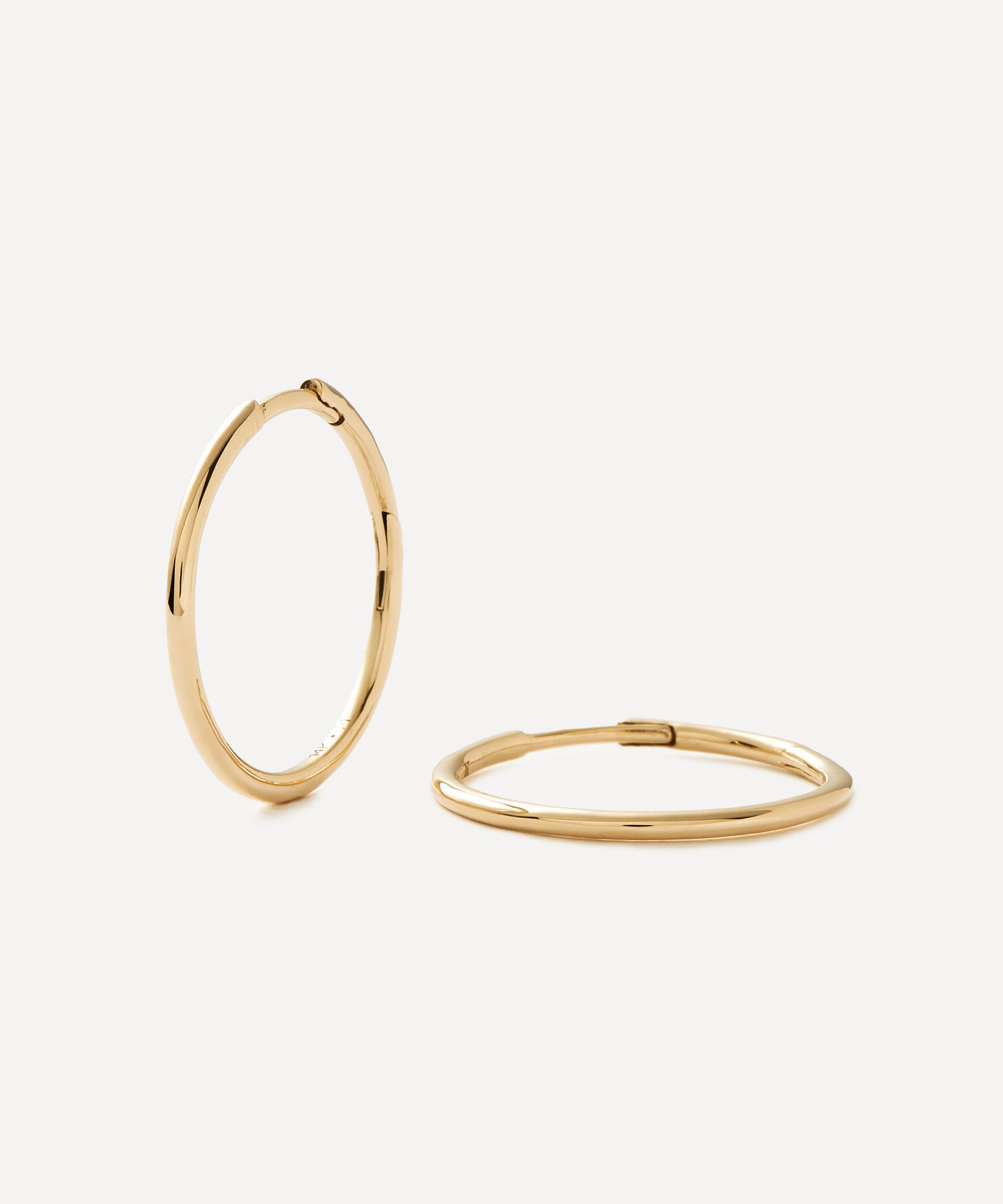 Missoma - 14ct Gold Fine Classic Small Hoop Earrings image number 0