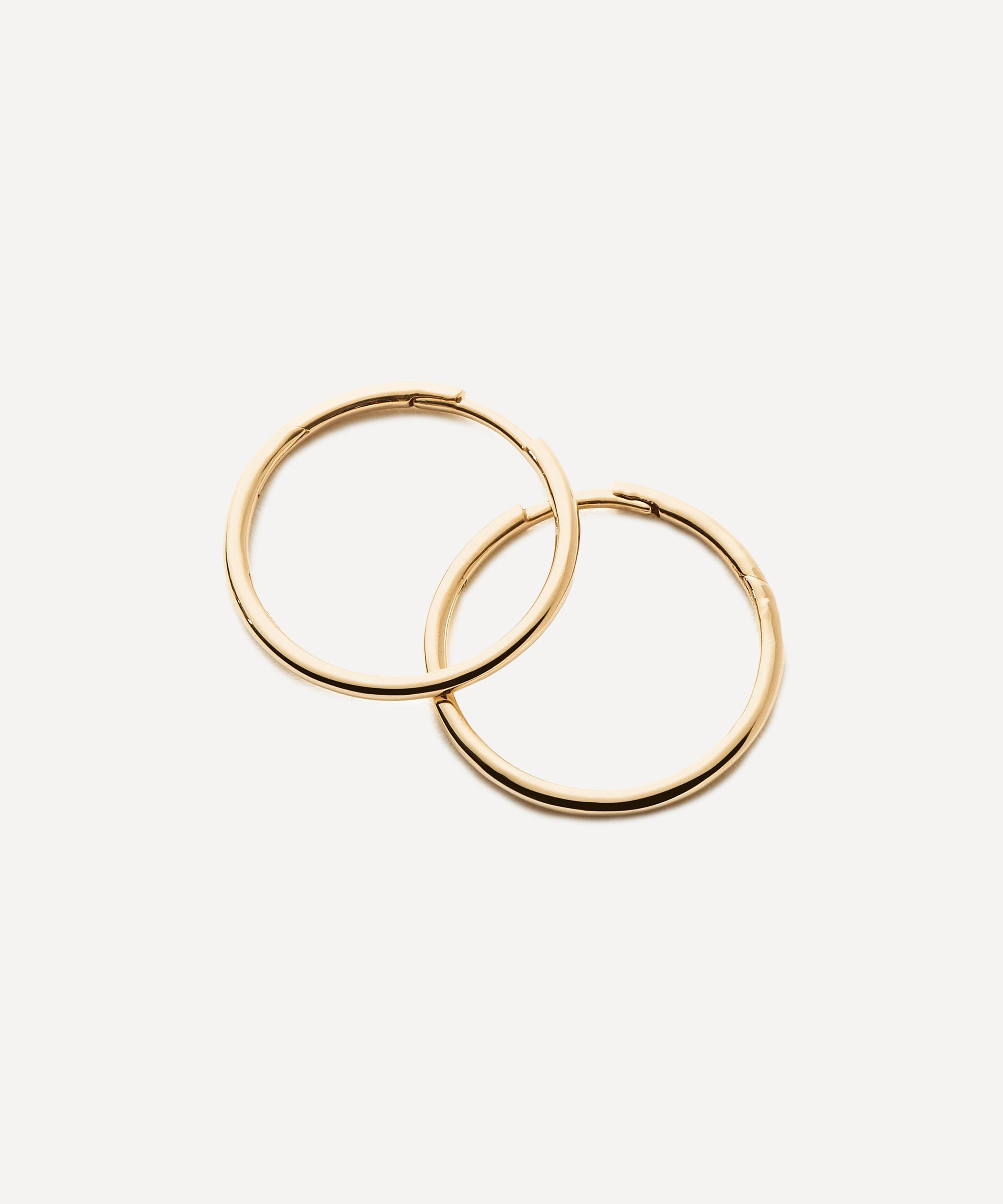 Missoma - 14ct Gold Fine Classic Small Hoop Earrings image number 2