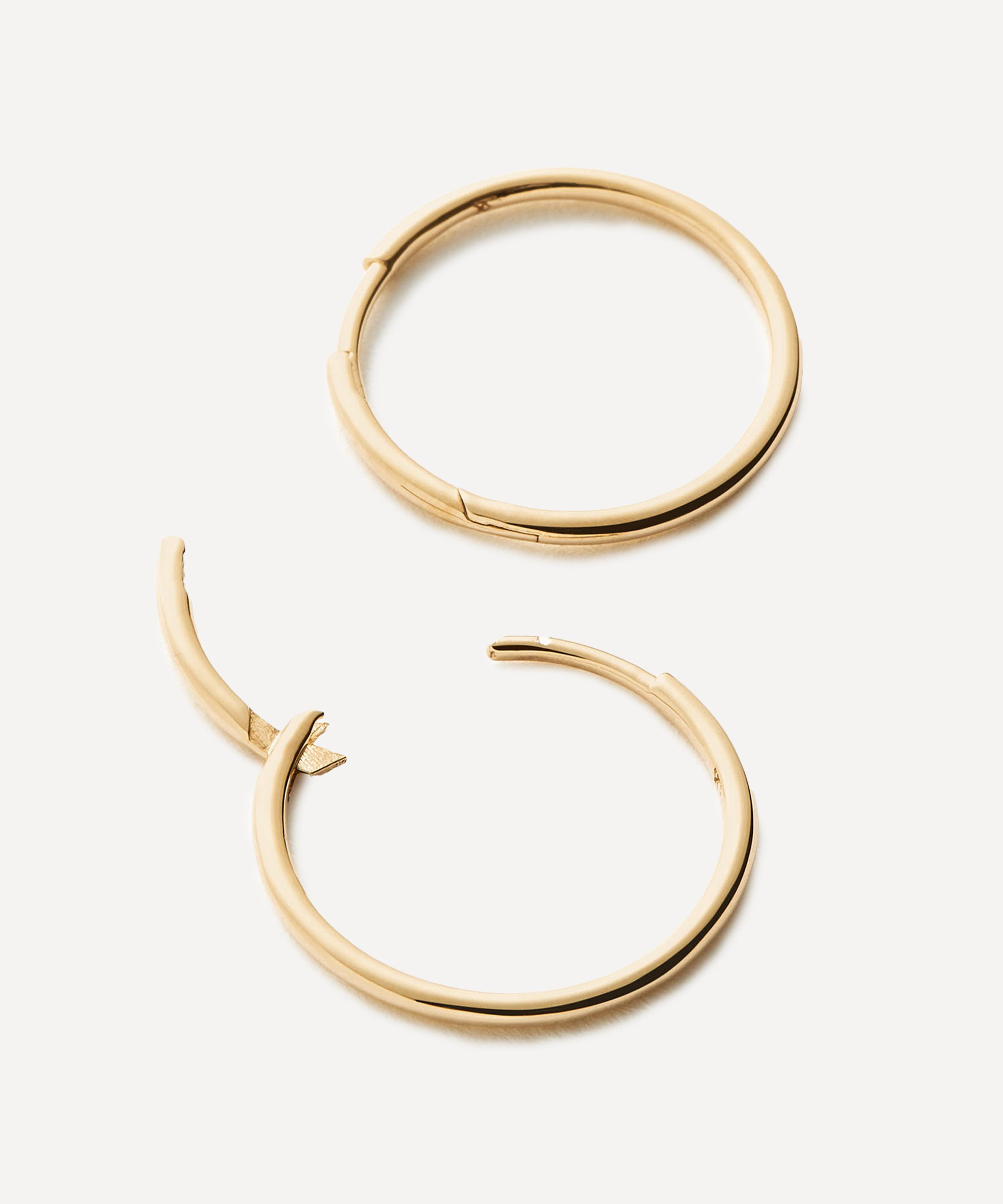 Missoma - 14ct Gold Fine Classic Small Hoop Earrings image number 3