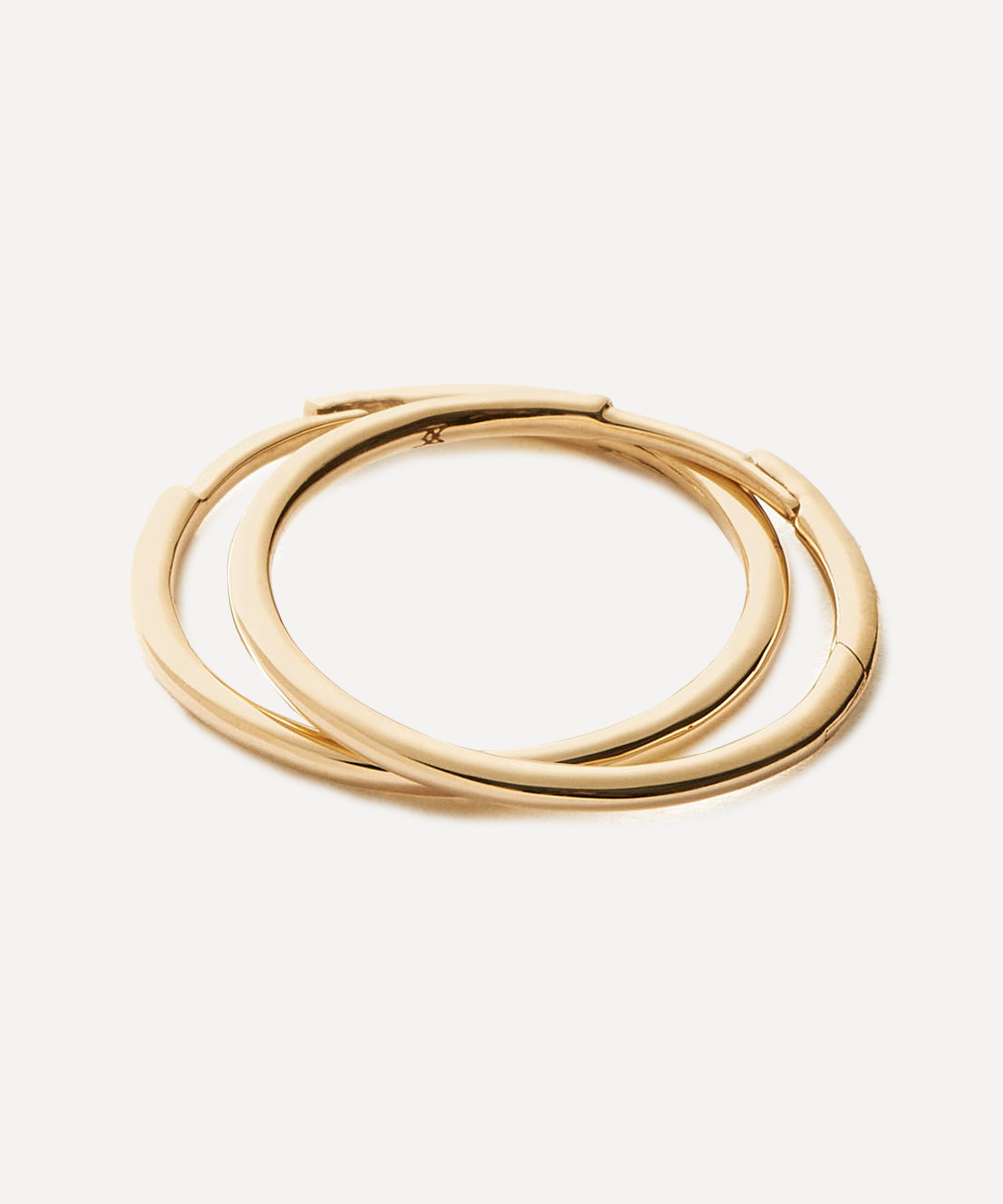 Missoma - 14ct Gold Fine Classic Small Hoop Earrings image number 4