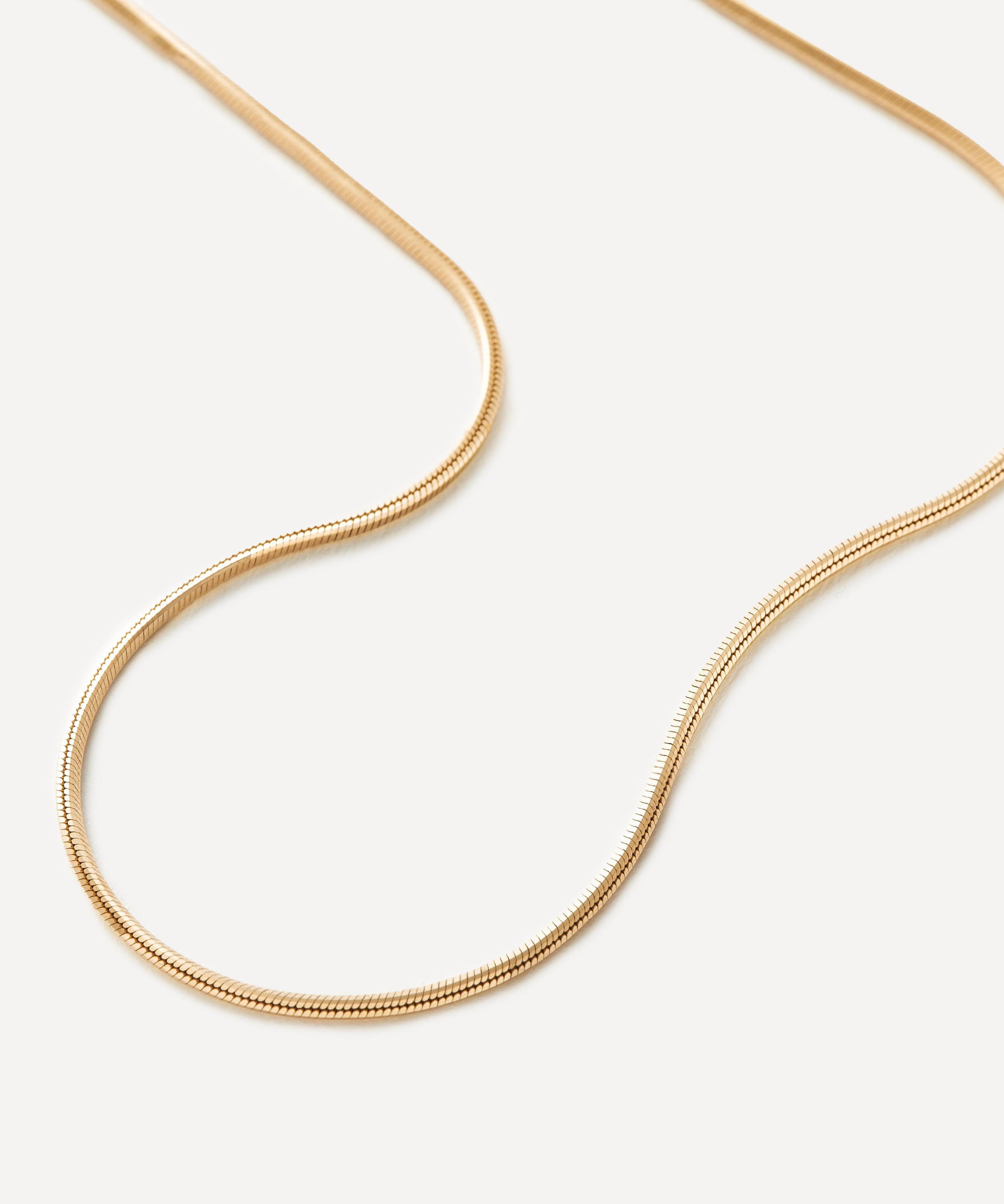 Missoma - 14ct Gold Fine Square Snake Chain Necklace image number 2